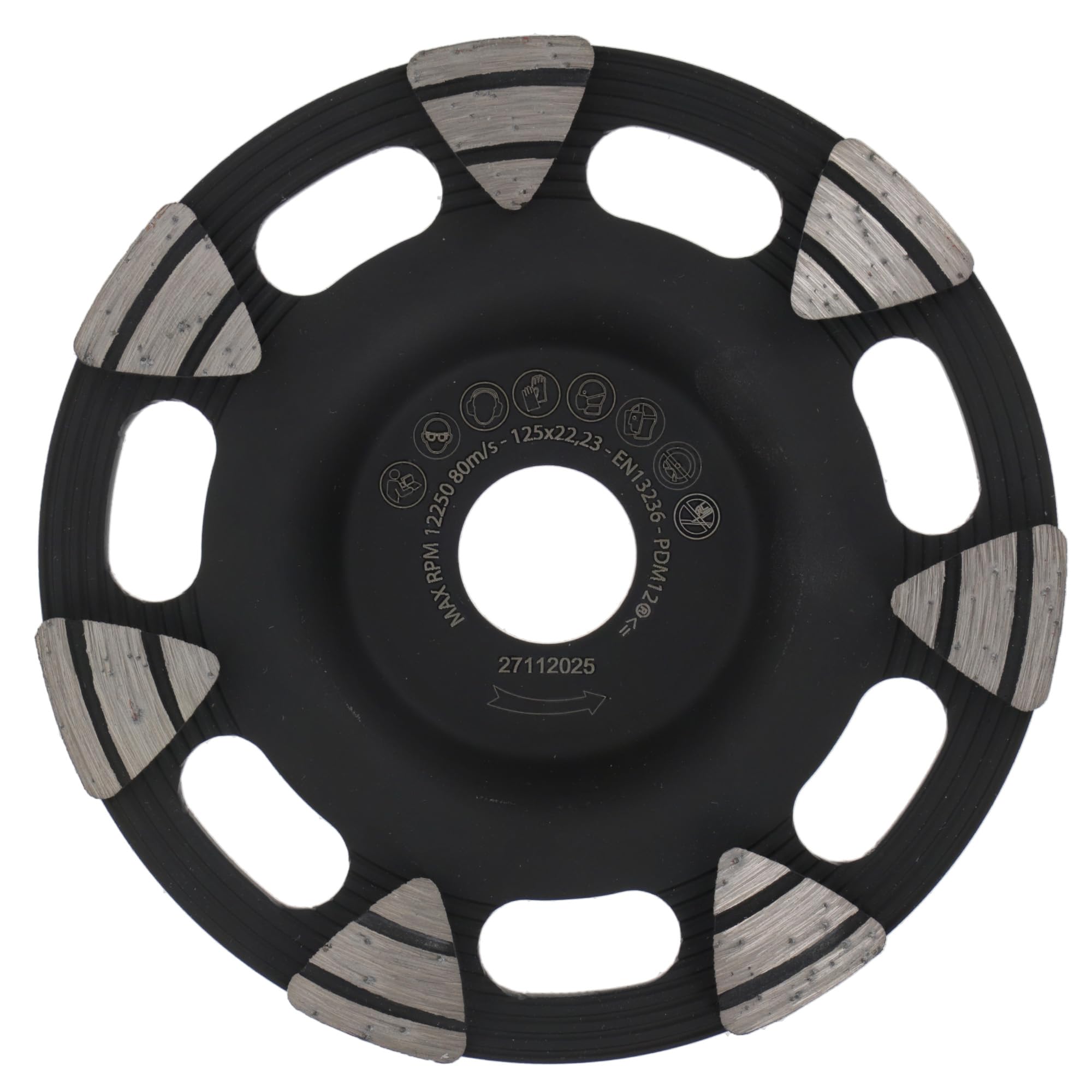 PRODIAMANT Disco de lijado de diamante PX SuperProfi 125 mm – K16/20 extra grueso – Encuadernación media – Disco industrial para hormigón, pavimento y decapado – para lijadoras a partir de 1000 W
