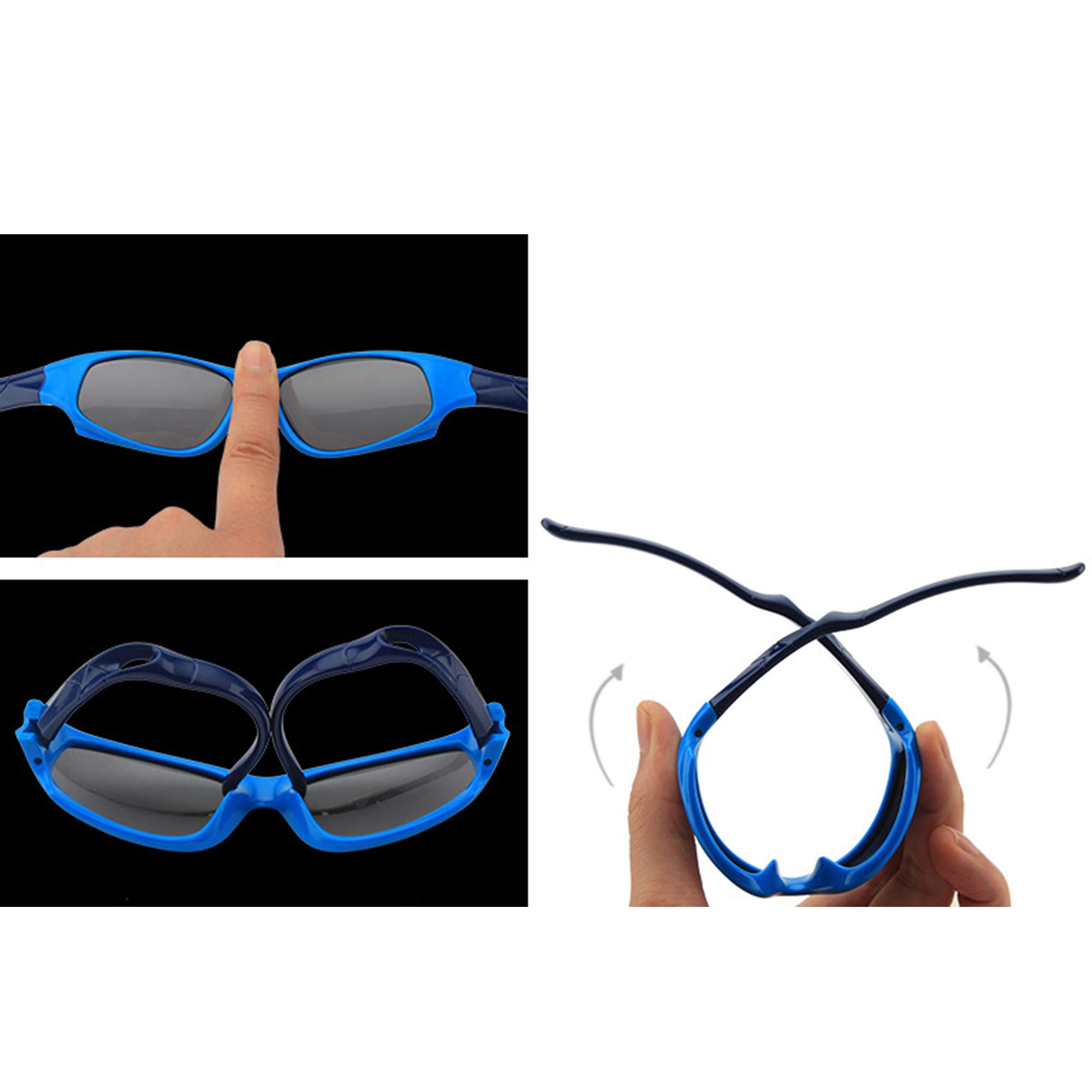 Gafas de sol infantil polarizadas para niños y niñas 3-12 años con cordón y funda