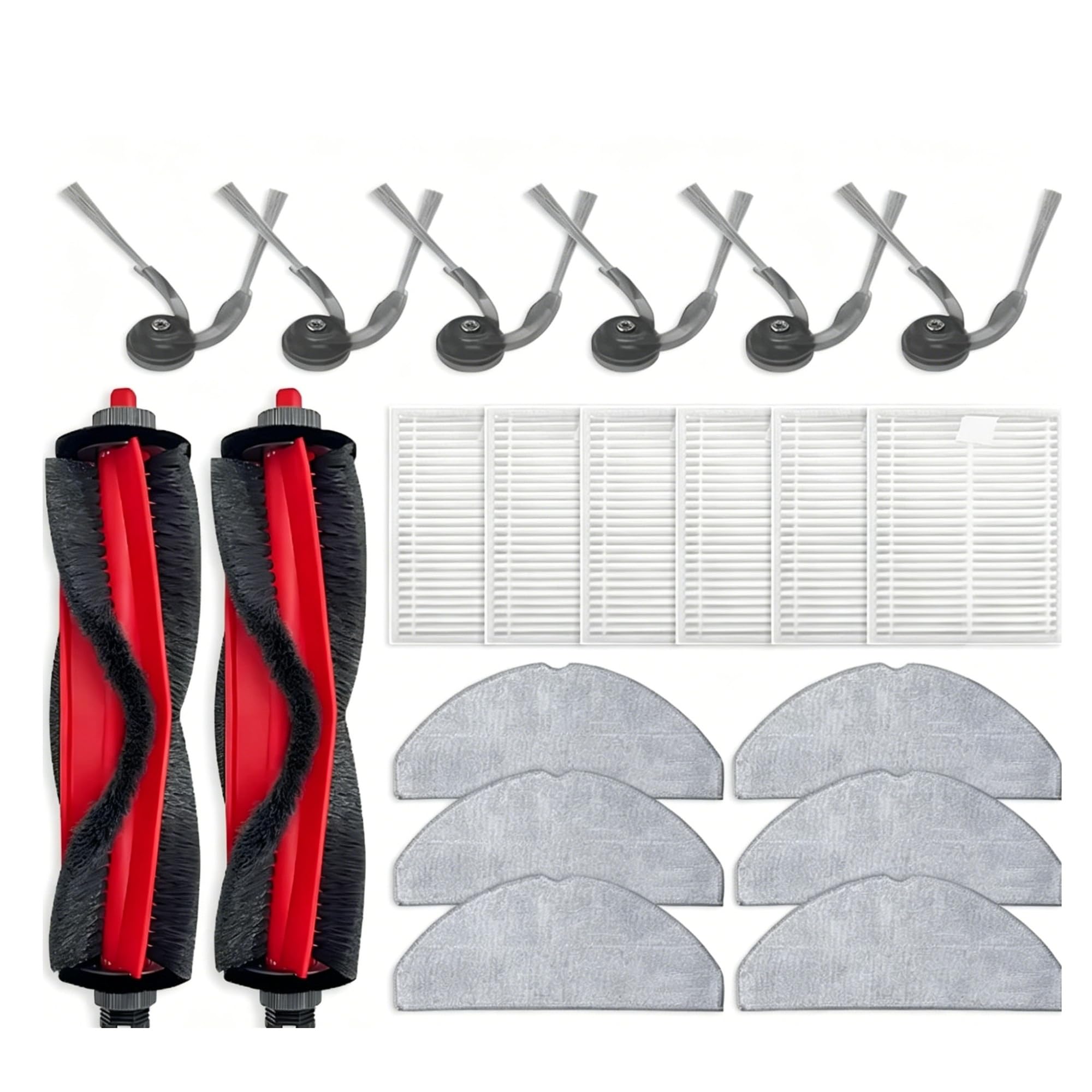 Shiketong 20Pcs Robot Vacuum Replacement Parts, Compatible For Roborock Q7 M5 / Q7 M5+ / Q7 L5 / Q7 L5+ / Q7 Tf / Q7 Tf+ / Q7b / Q7t+ Robotic Vacuum Cleaner Spare Parts(20Pcs)