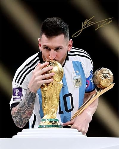 Ikonic Fotohaus Lionel Messi Argentina Goat Firmado Foto Autógrafo Impresión Arte de Pared Decoración del Hogar