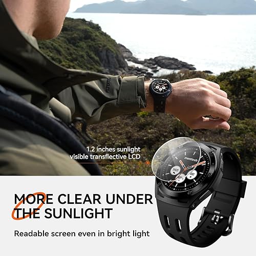 Miniatura 2 de Reloj inteligente Xe1, rastreador de actividad física ligero con pantalla táctil de 1.2 pulgadas, 110 modos deportivos, GPS, luz solar visible, 5