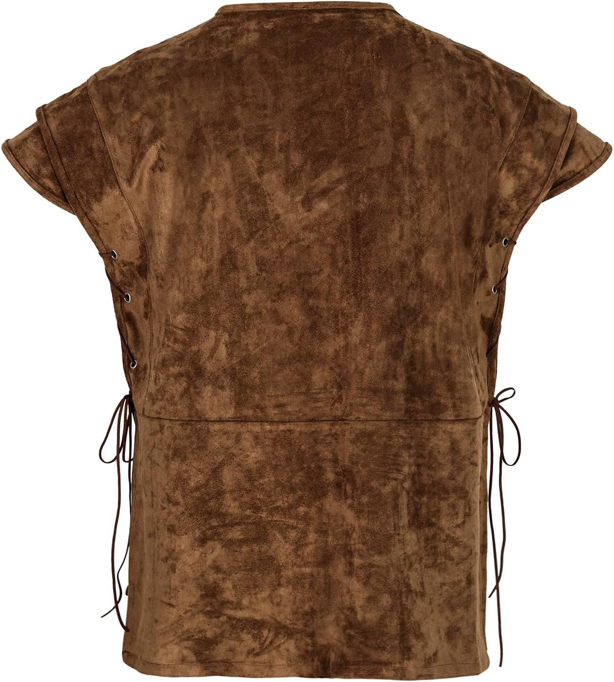 Men's Pirate Vest Viking Costume Medieval Knight leather armor Lace-up Renaissance Shirt Halloween Waistcoat - Image 3