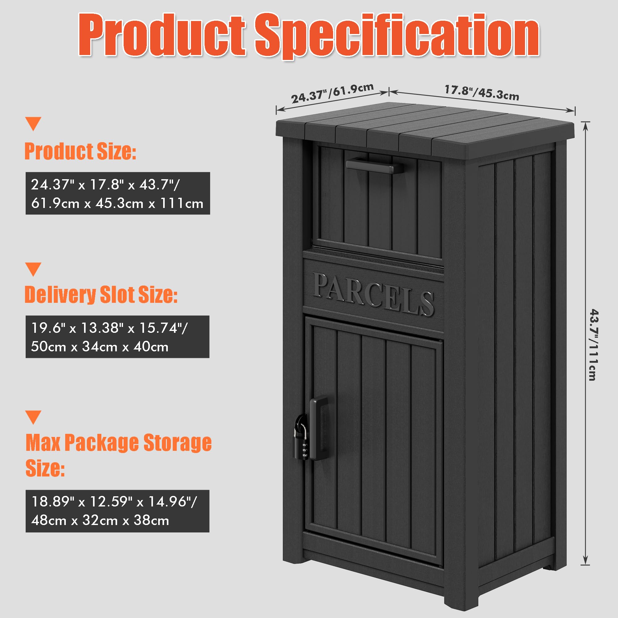 Amazon.com: LHBcraft Package Delivery Boxes for Outside, Lockable