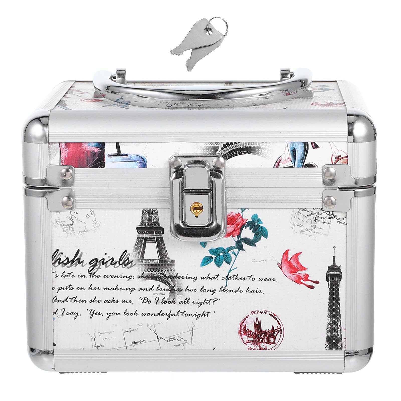 Mallette de rangement aluminium HEMOTON pour CD et cosmétiques