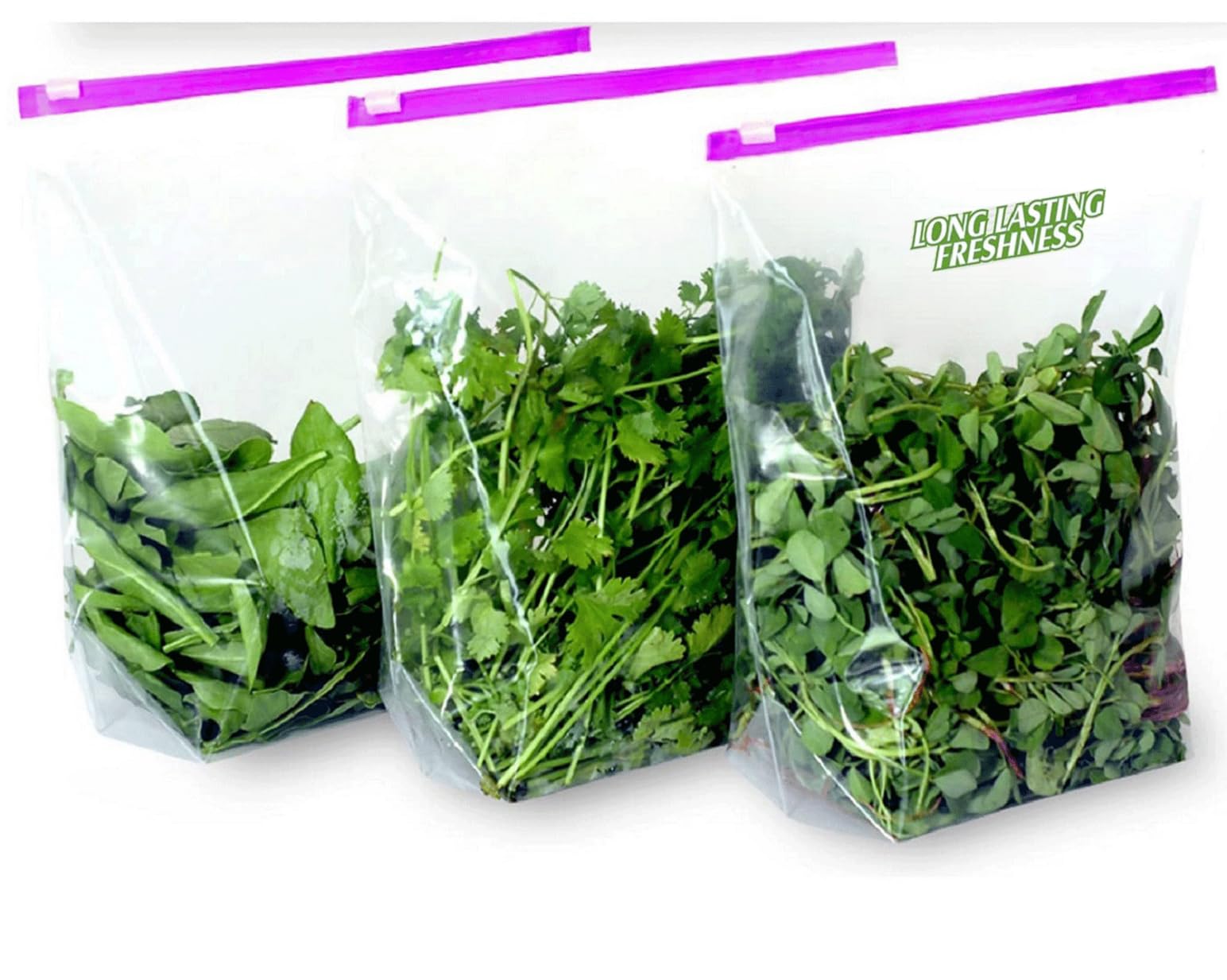 ZILLTOYIN Zipper Seal Freezer Food Storage Bags Multi-Purpose Storage Slider Fridge Storage Bags Pouches for Food Storage Microwave Safe Re-usable Washable Transparent & BPA Free Food grade plastic-15-image-6