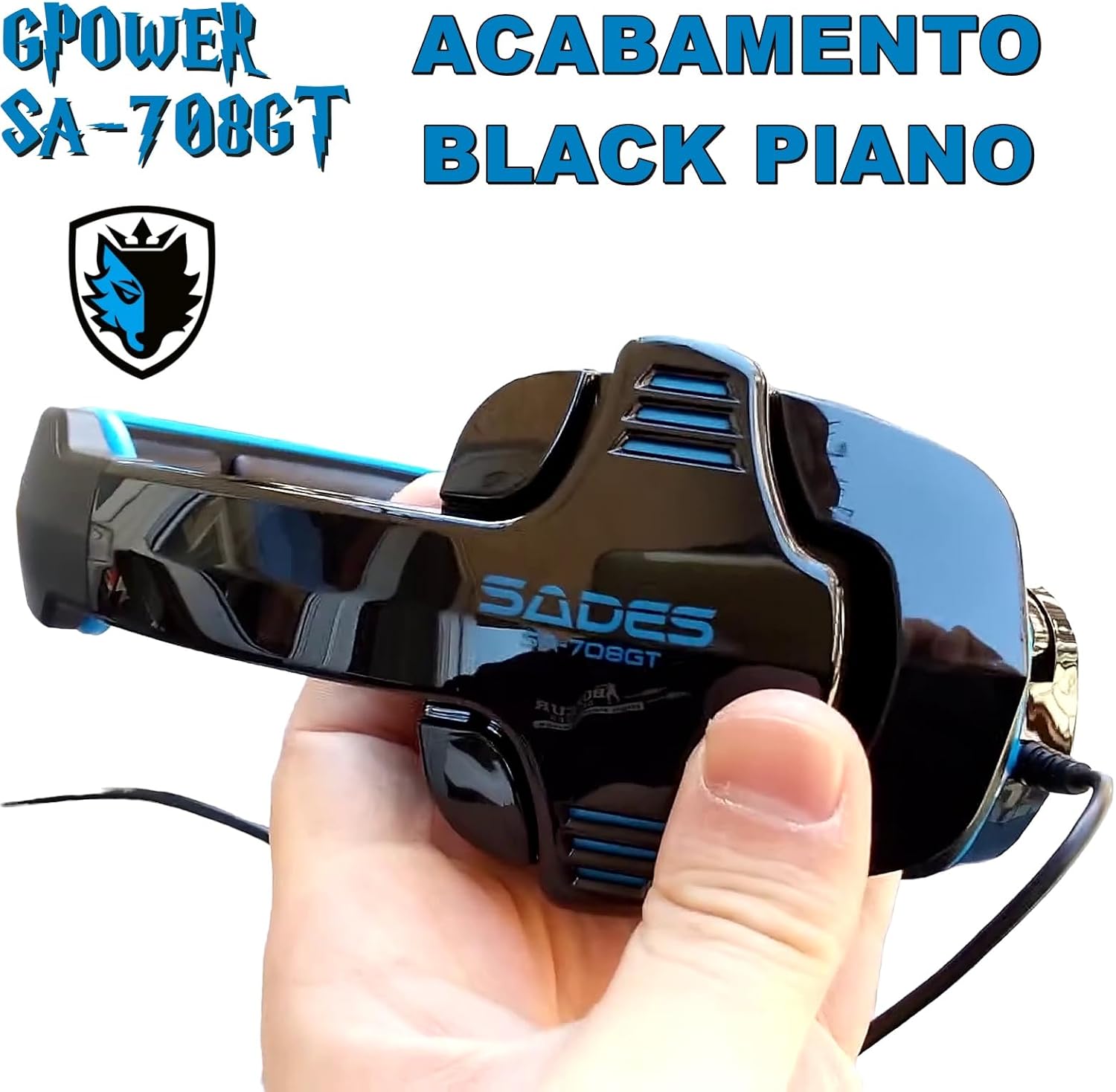 SA708GT Gaming Headset for Xbox One, PS4, PC, Volume Controller, Noise Cancelling Over Ear Headphones Mic, Bass Surround Soft Memory Earmuffs for Computer Laptop Mac