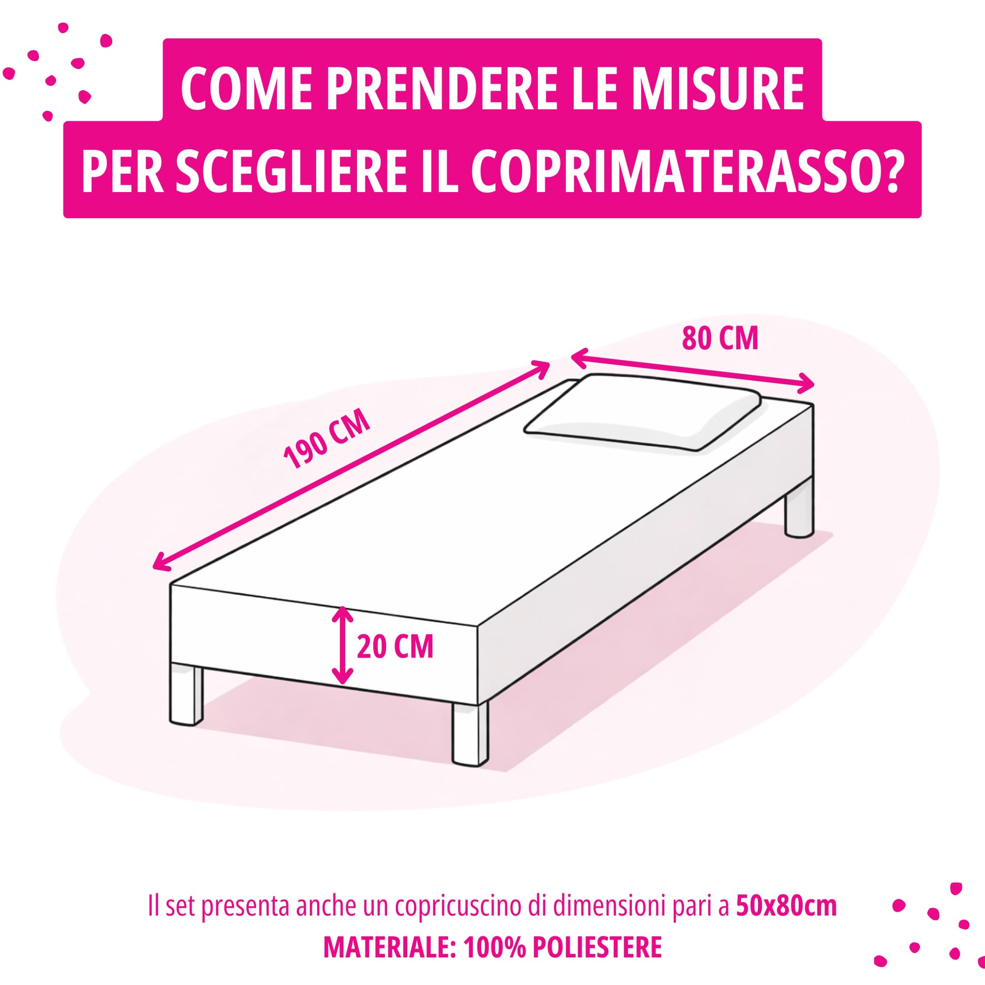 Allergosystem Set Coprimaterasso Antiacaro Singolo con Cerniera 80x190cm e Copriscuscino Letto 50x80cm - Dispositivo Medico Antiacaro e Anallergico MADE IN ITALY - Linea Sogno | Copriscuscino 50x80cm, Dispositivo Medico, Anallergico, Made in Italy, Copri