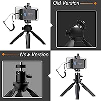 Vista 3 de Micrófono inalámbrico para smartphone, Comica CVM-WS50(H) Micrófono de mano para iPhone/Android Entrevista, micrófono de grabación profesional