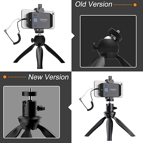 Miniatura 3 de Micrófono inalámbrico para smartphone, Comica CVM-WS50(H) Micrófono de mano para iPhoneAndroid Entrevista, micrófono de grabación profesional para