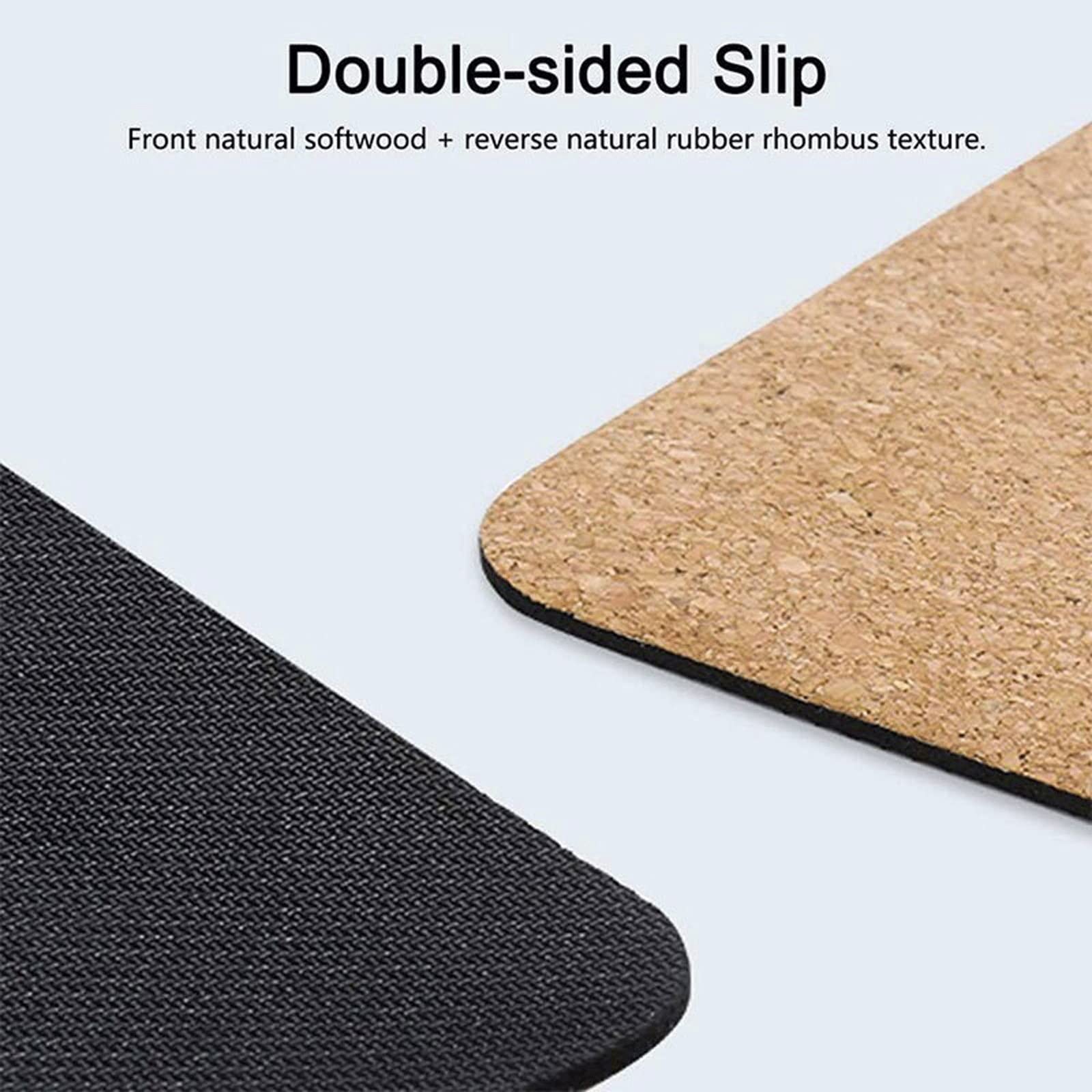 DieffematicYJD Esterilla Yoga Corcho natural TPE Mats de gimnasia de yoga Mats de gimnasio Pads de ejercicio que no se deslizan las alfombrillas de yoga absorben el sudor inodoro