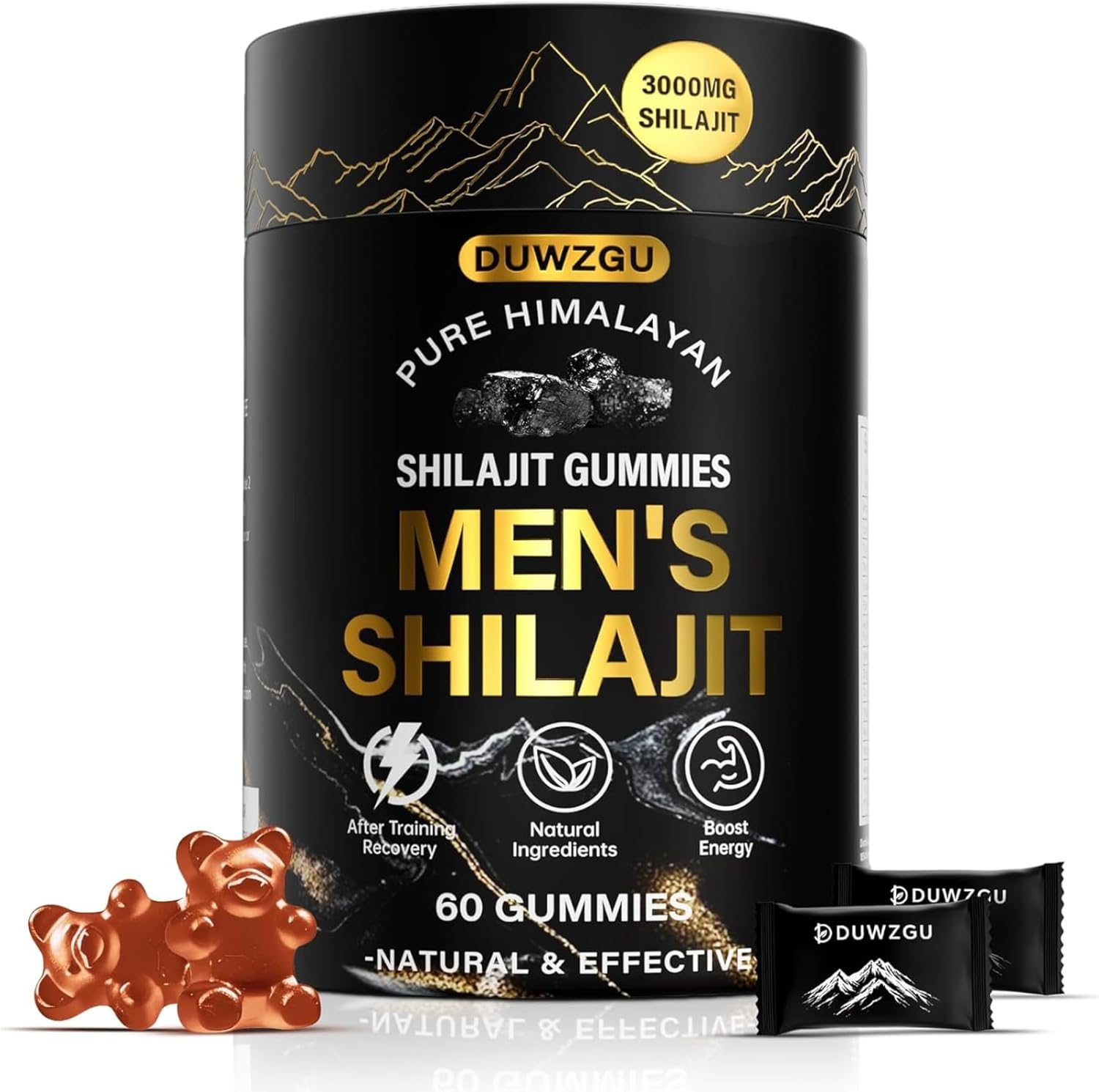 Himalayan Shilajit Gummies for Men & Women –100% Natural Organic Gold Gummies 3000mg with Ashwagandha,Black Musli,Helps Boost Energy,Gokshura,Stamina Vitality Support -Vegan, Non-GMO - 60 Gummies - Image 7