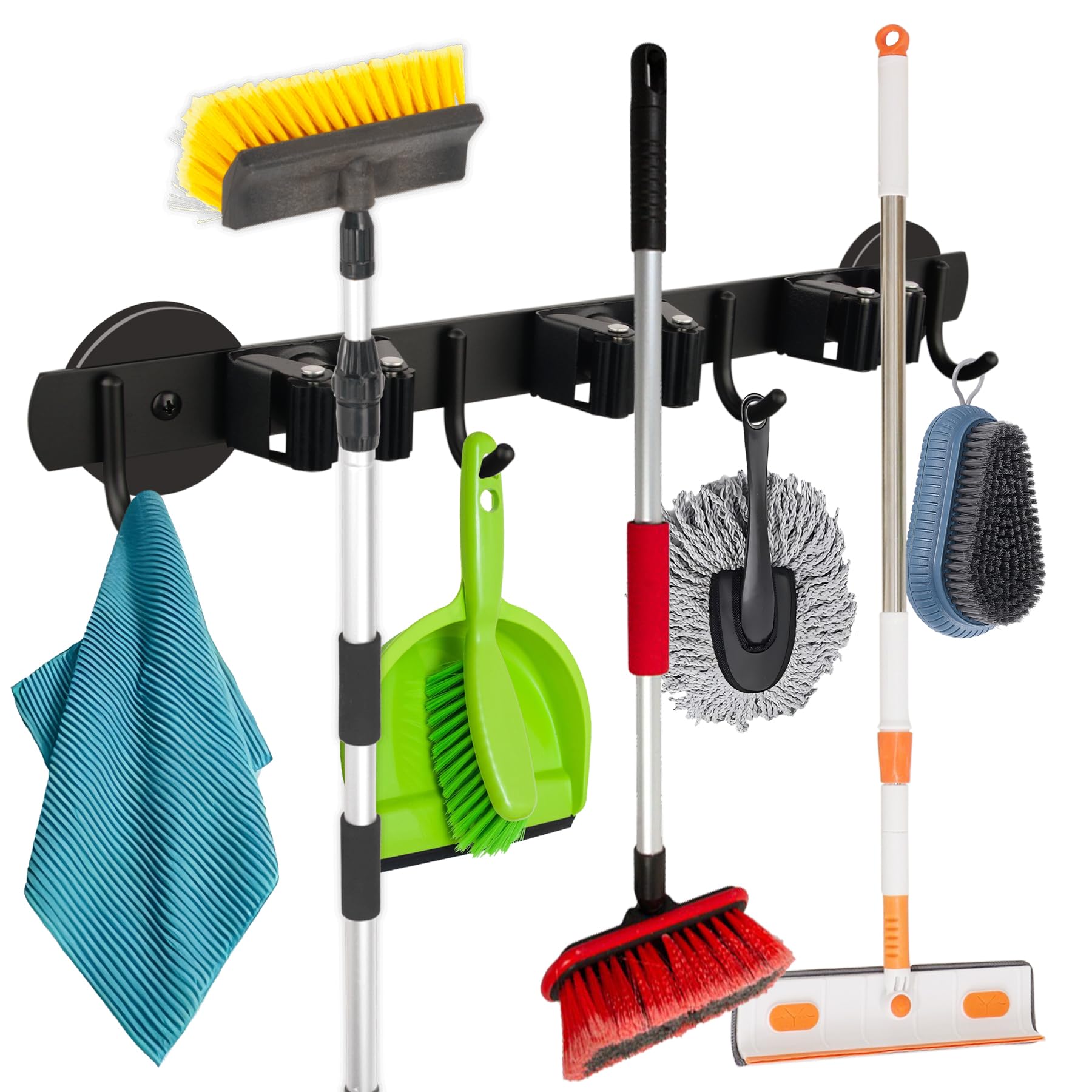 Support magnetique balai sans percage pour organiser votre poste de travail