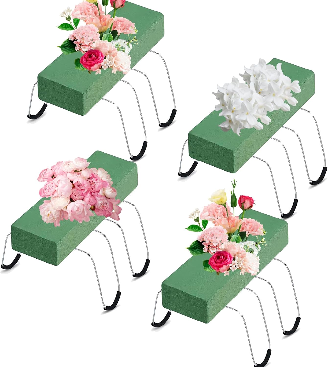 4 Pack Headstone Flower Saddle 12 Inch Wire Rustproof