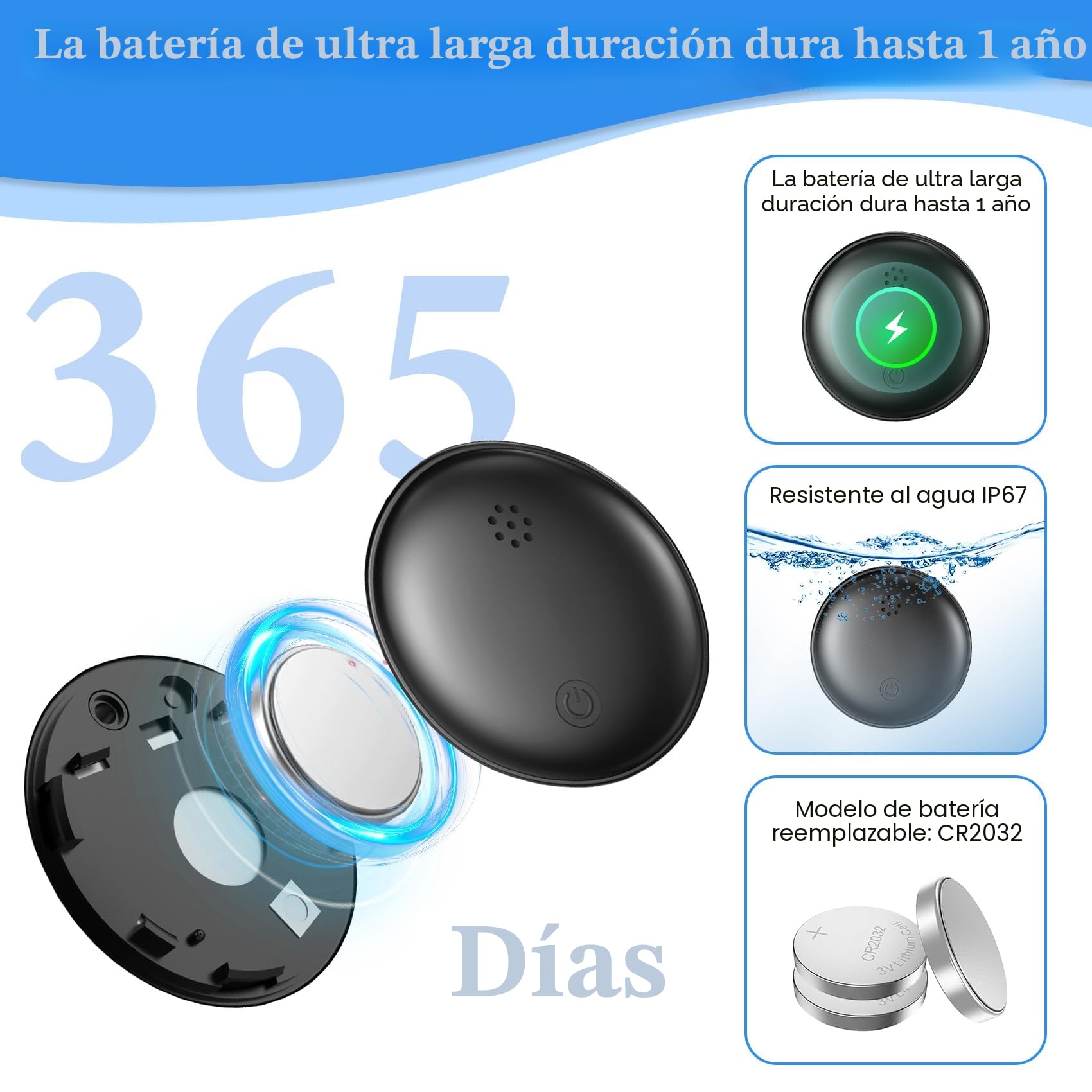 GPS Coche Localizador, Localizador GPS para Coche Compatible con iOS/Android, Imán Integrado Ultrapotente Magnético Rastreador GPS No Requiere Suscripción Seguimiento en Tiempo Real para vehículo,Moto