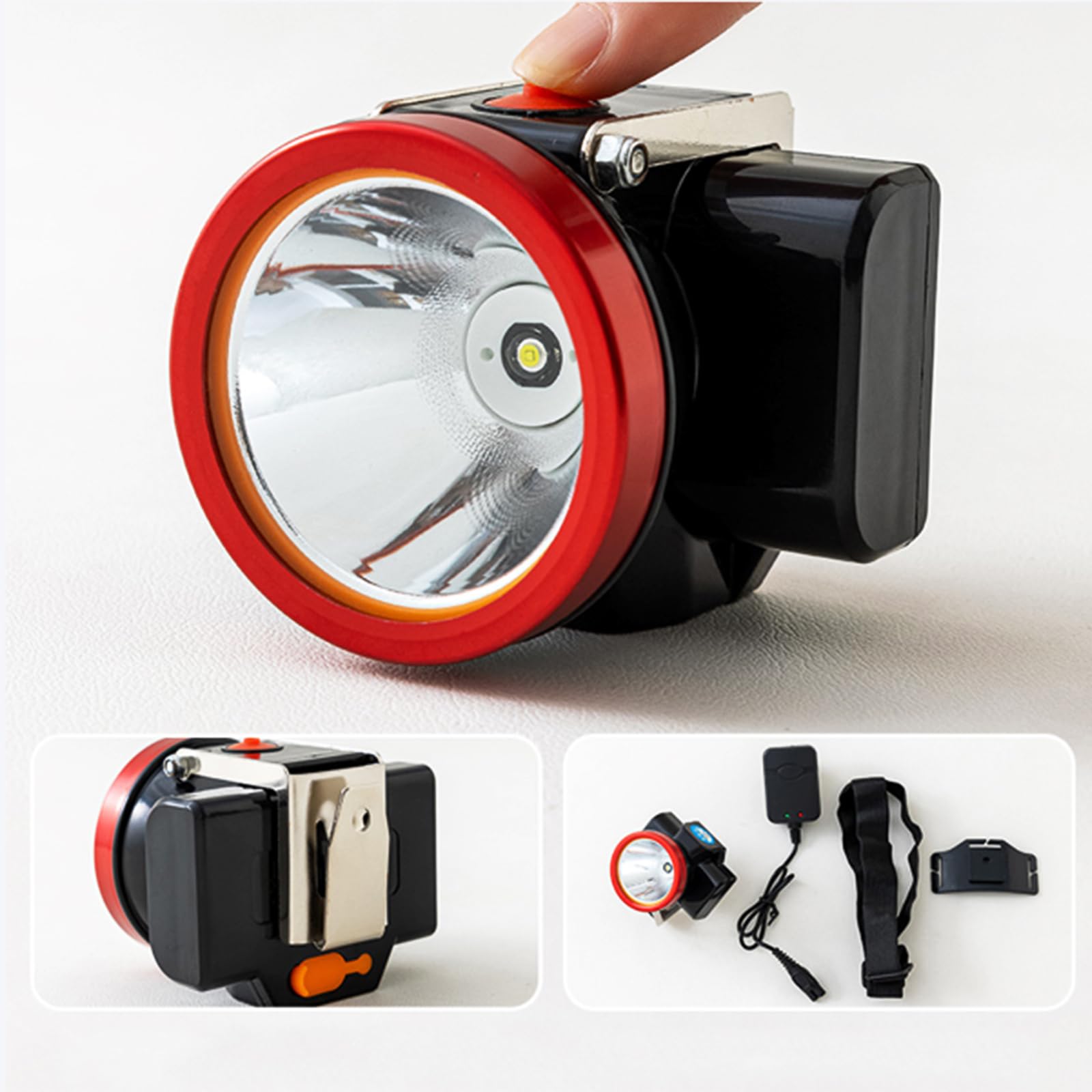 Mocne światło Bezprzewodowy reflektor LED, lampa bezpieczeństwa LI-Ion Bateria Wyświetlacz LCD do biwakowania, górnictwa, polowania i pieszych wędrówek