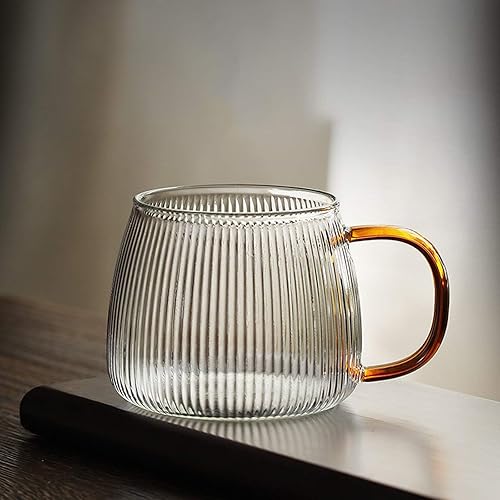 Miniatura 3 de Taza de café de 13.5 onzas para taza de té de vidrio transparente de agua, 13.5 fl oz, mediana, cristal