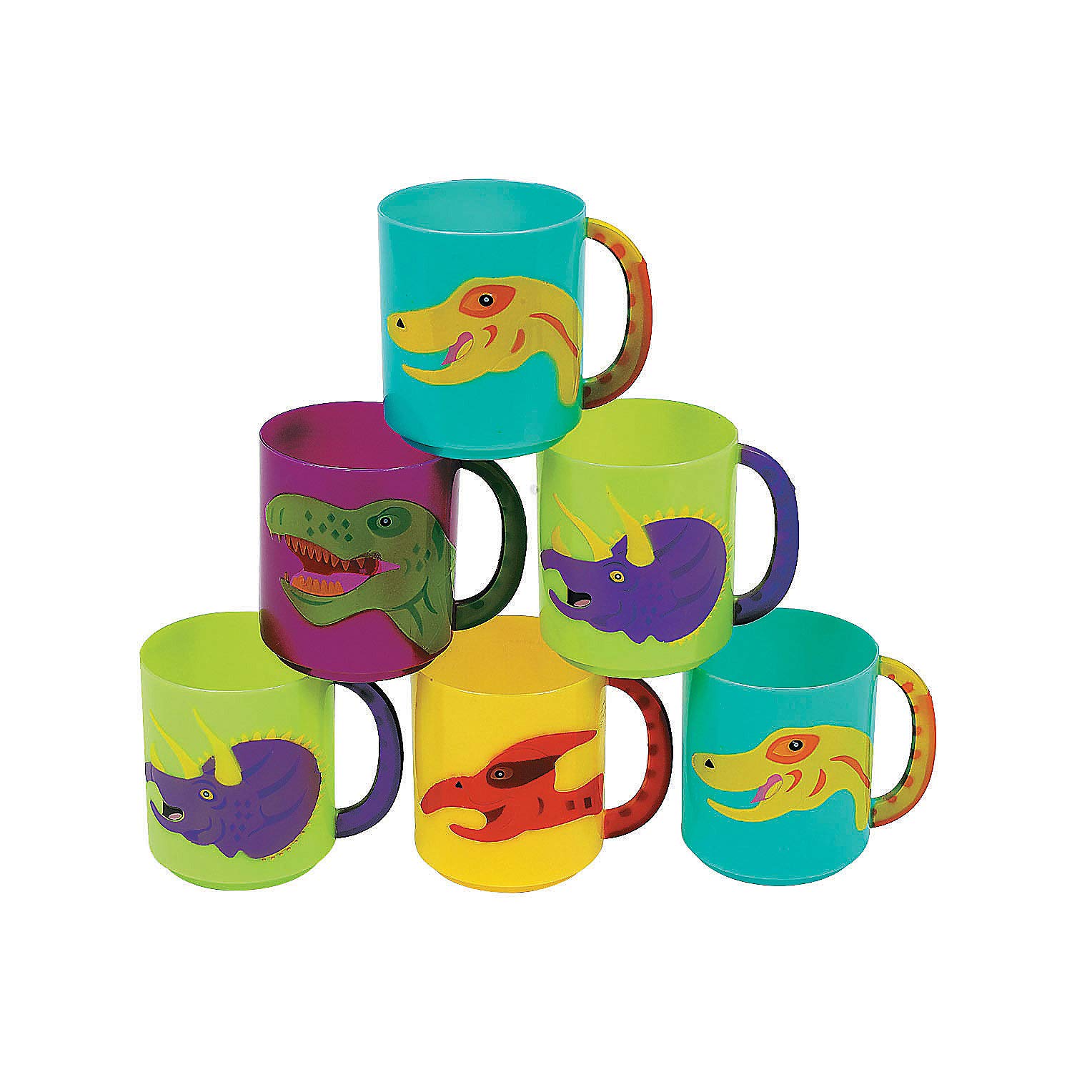 Fun Express Dozen Plastic Dinosaur Mugs by FE