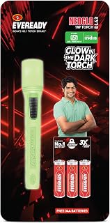 EVEREADY DL43 Neoglo, 1W Emergency Torch, Eveready’s 1st Glow-in-The-Dark Flashlight, Durable ABS Phosphorescent Body, Bri... Price In India