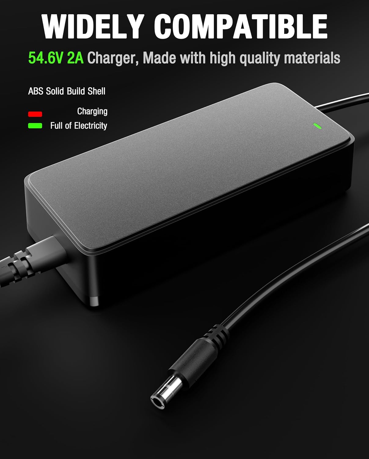 UL Listed 54.6V 2A Charger for 48V Lithium Battery, eBike Charger with DC 5.5x2.1mm Connector - Fast Charging, Overload Protection - Bicycle Power Adapter Compatible with Lectric XP 1.0/2.0/3.0 & More - Image 6