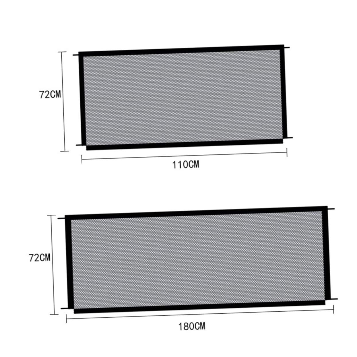 SUPVOX 1Pc Pet Mesh Gate Dog Safety Fence for Indoor and Outdoor Use Easy to Assemble Black Separation Guard for Dogs and Cats