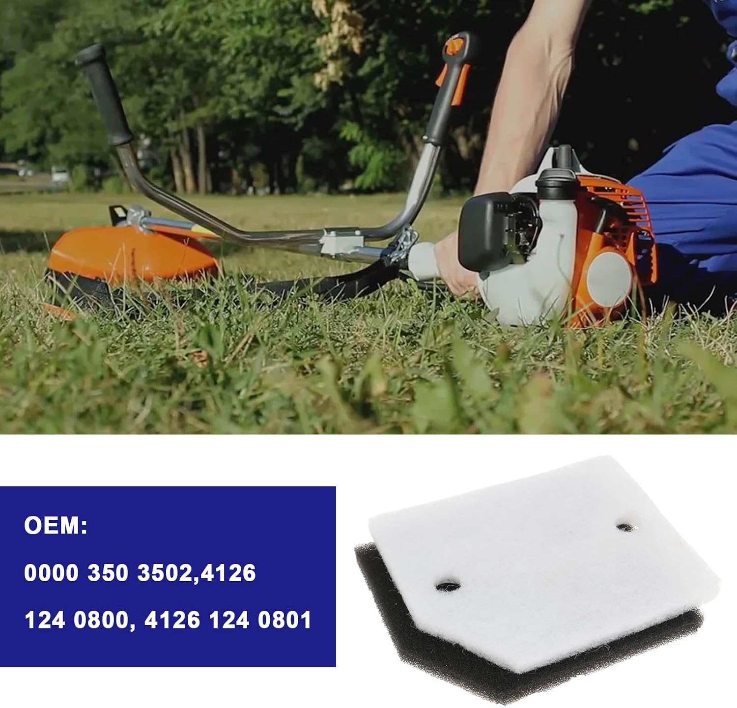 1 Set LawnMower Service Kit 0000 350 3502 4126 124 0800 Compatible with Stihl FS81 FS86