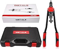 Vista 9 de WETOLS WE-889 - Herramienta de tuerca remachadora profesional de 16 pulgadas, kit de herramientas de tuerca remachadora profesional con 11 mandriles