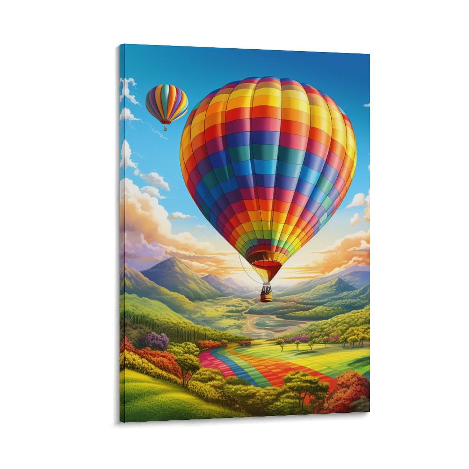 Tableau montgolfière 30x45cm pour décoration murale de salon - 6
