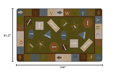 Miniatura 59 de Flagship Carpets Alfombra educativa Simple Shapes para el hogar o la escuela, área de aprendizaje, aula, dormitorio de los niños o sala de juegos, 7