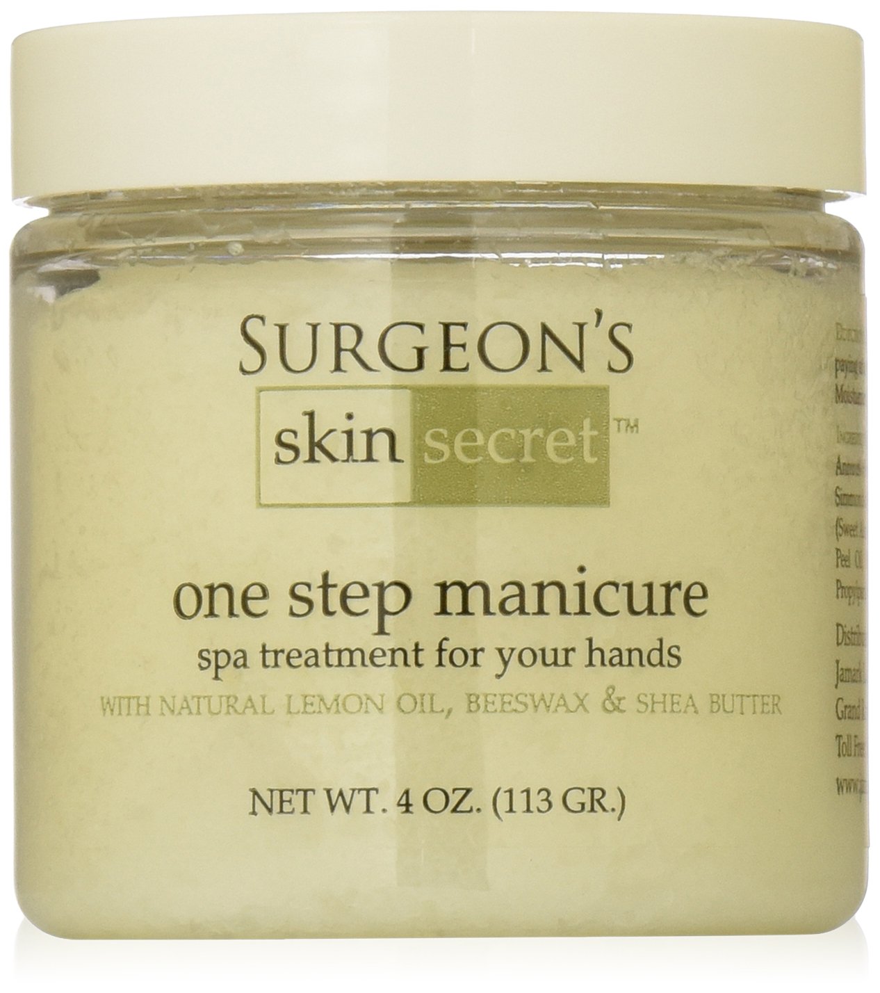 Surgeon’s Skin Secret One Step Manicure/Pedicure 4oz. – Lemon
