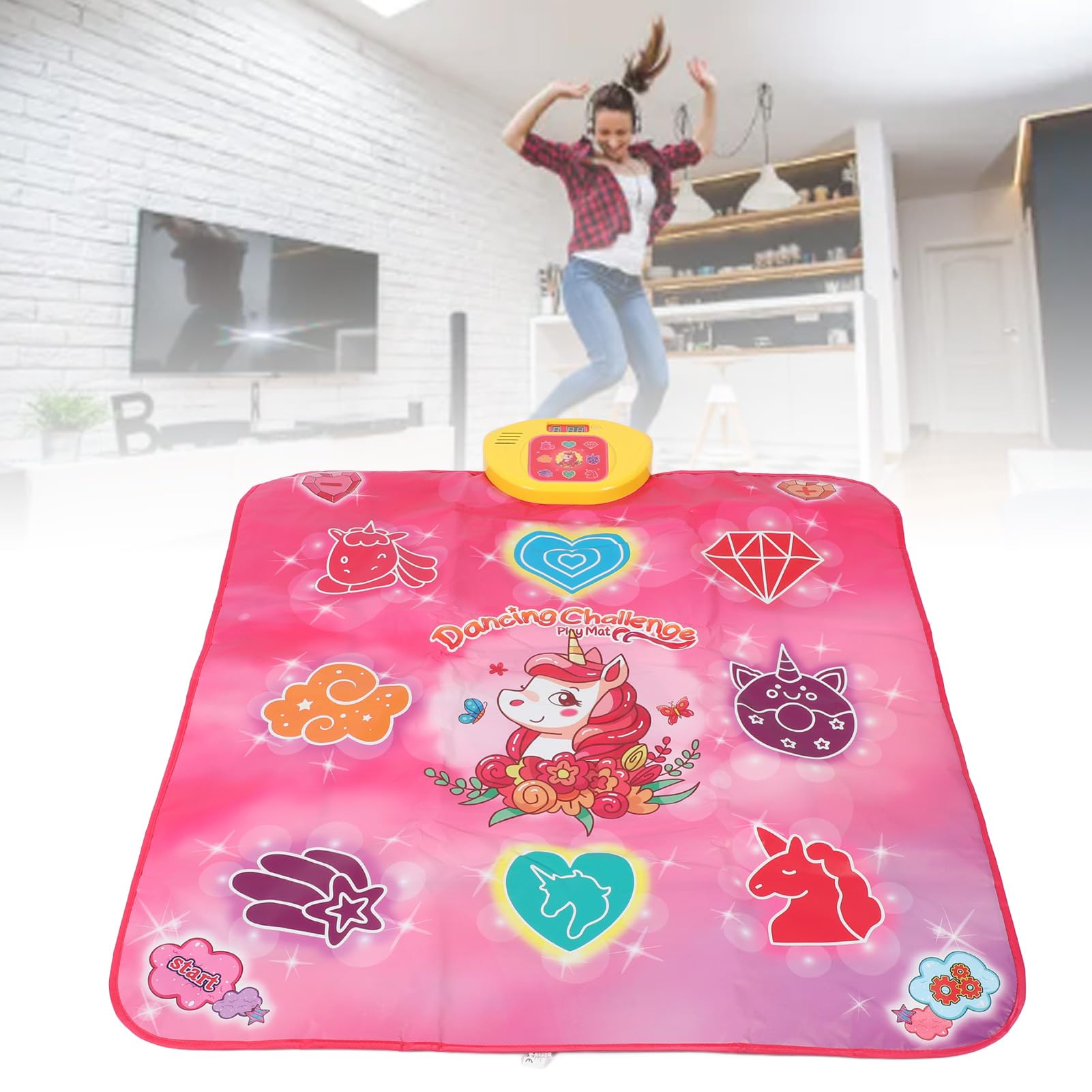 CHICIRIS Tapete de Baile Electrónico para Niños, Almohadilla de Baile Multifuncional Sensible Al Tacto para Entretenimiento y Ejercicio en el Hogar y la Escuela
