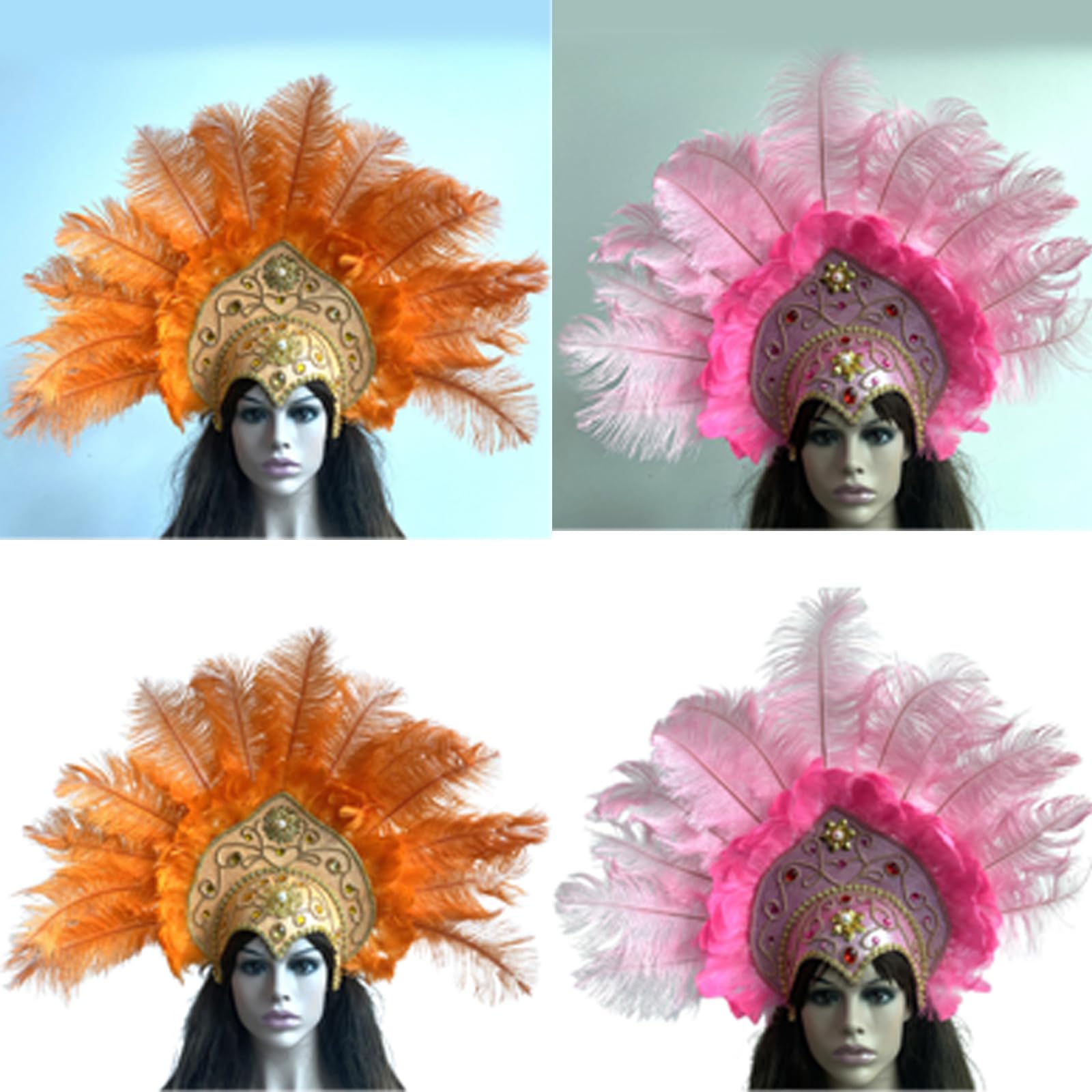 [Uitndvyte] Accessori per feste di carnevale Mardi Grass Festival Fascia in piuma per danza del ventre anni '20