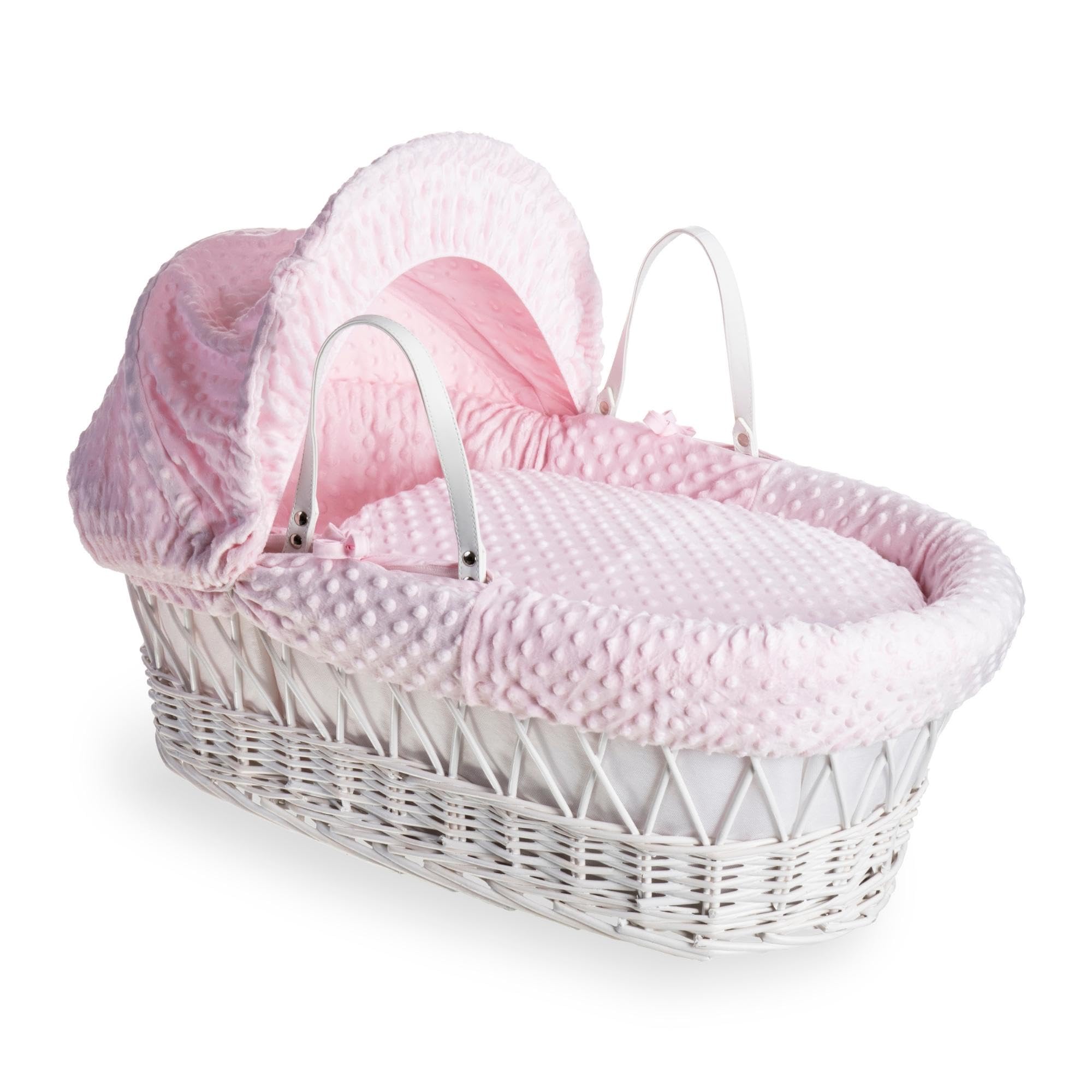 Weidenkorb für Babykörbchen, Weiß