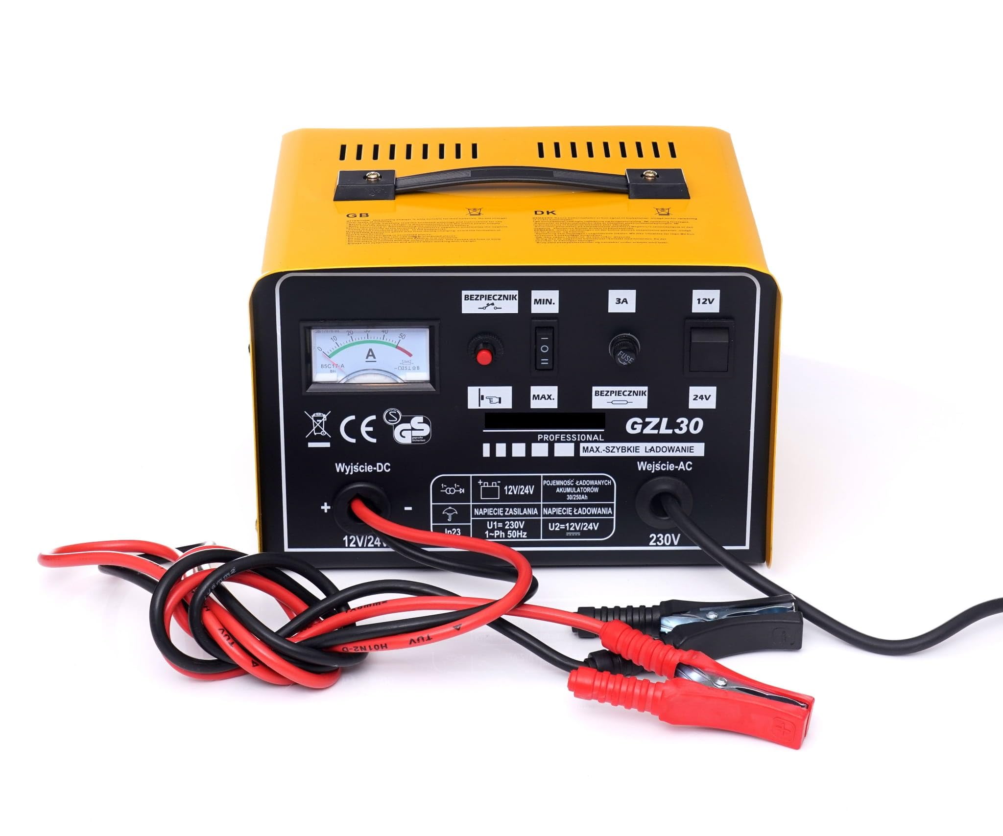 CARICABATTERIA CARICA BATTERIE 12V 24V 30A PER AUTO CAMION CAMPER SCUOTIOLIVE 90-250Ah