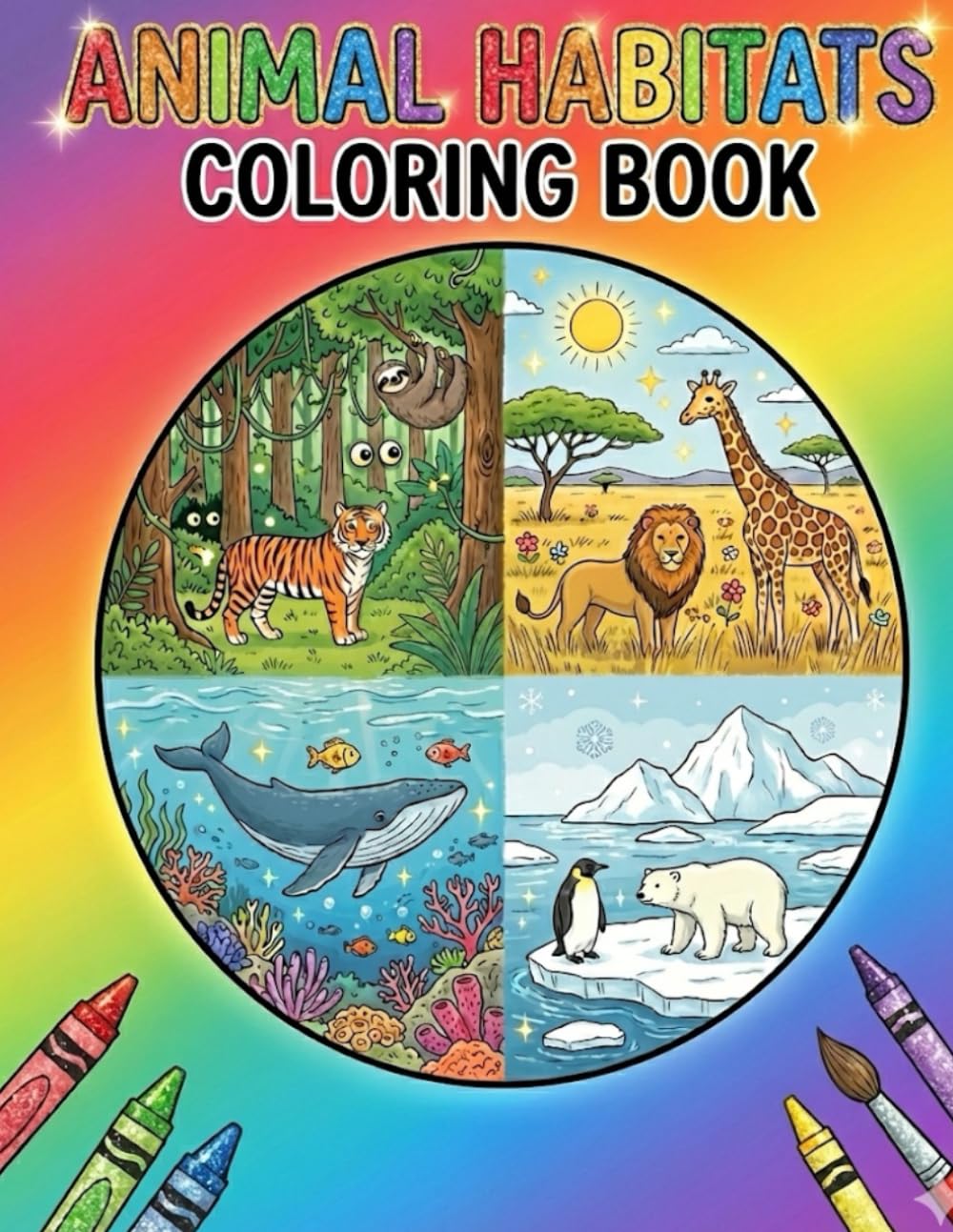 Animal Habitats Coloring Booklet: Fun and Educational Coloring Pages to Explore Animals and Their Homes