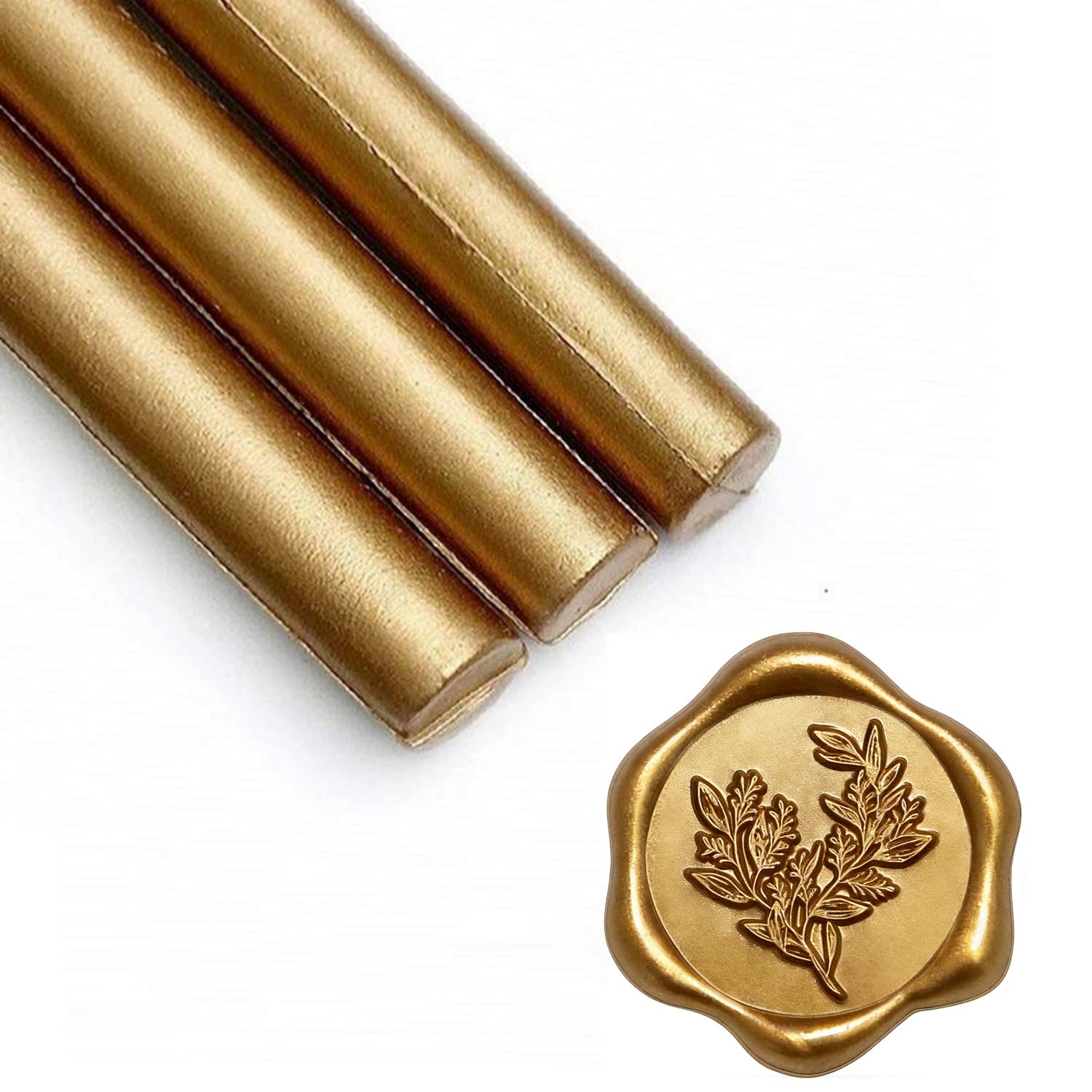 Bâtons de cire pour pistolet à colle UNIQOOO or antique métallique x16