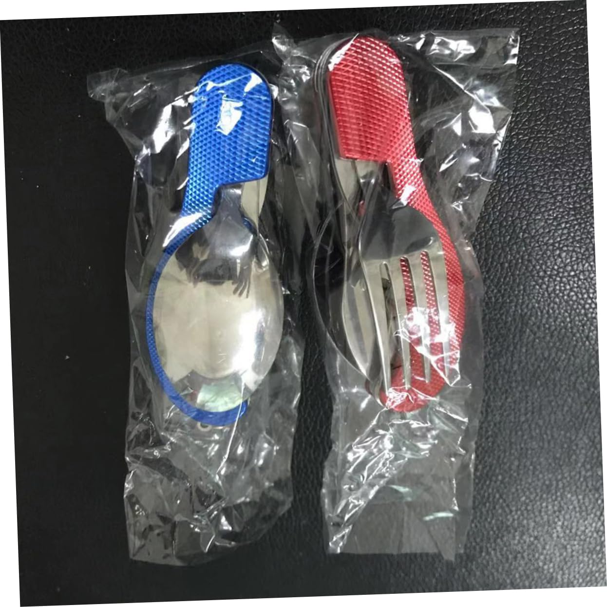 KOMBIUDA 1 Set Environmental Cutlery Picnic Spoon Utensils Flatware Kit Bottle Opener Spoon Camping Flatware Stainless Steel Serving Utensils Kitchen Supplies Wine Opener Travel Fold Suite