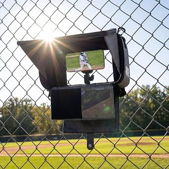 Selens Fence Mount Streaming Kit for Game Changer with Cooling Fan and Anti-Glare Shade Portable Storage Compatible with iPhone/Gopro/Mevo Start for Baseball Softball Tennis