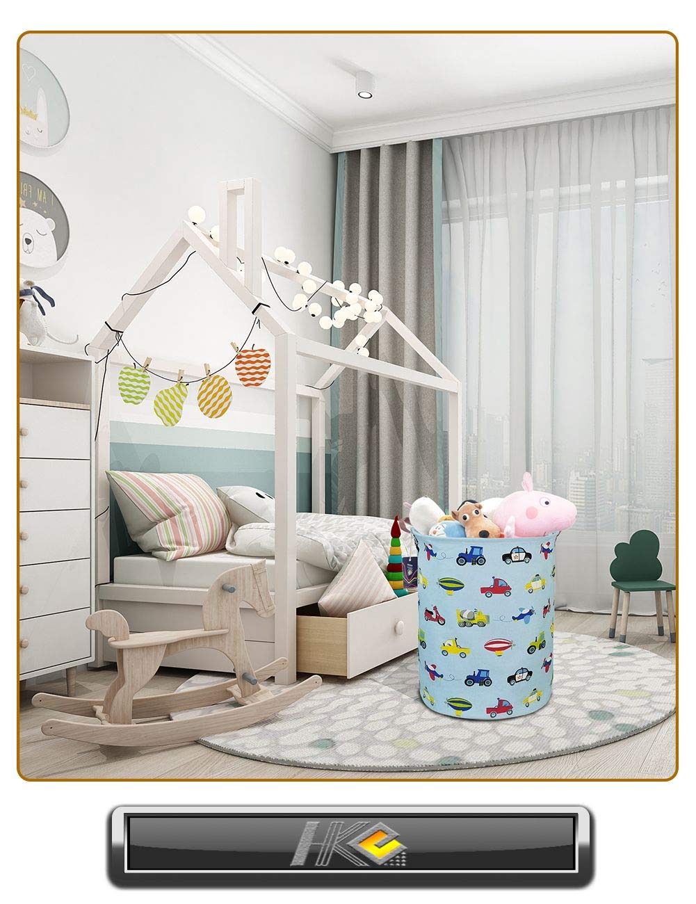 Snapklik.com : HKEC Kids Laundry Basket,Boys Toy Storage Bin,Baby Dirty ...