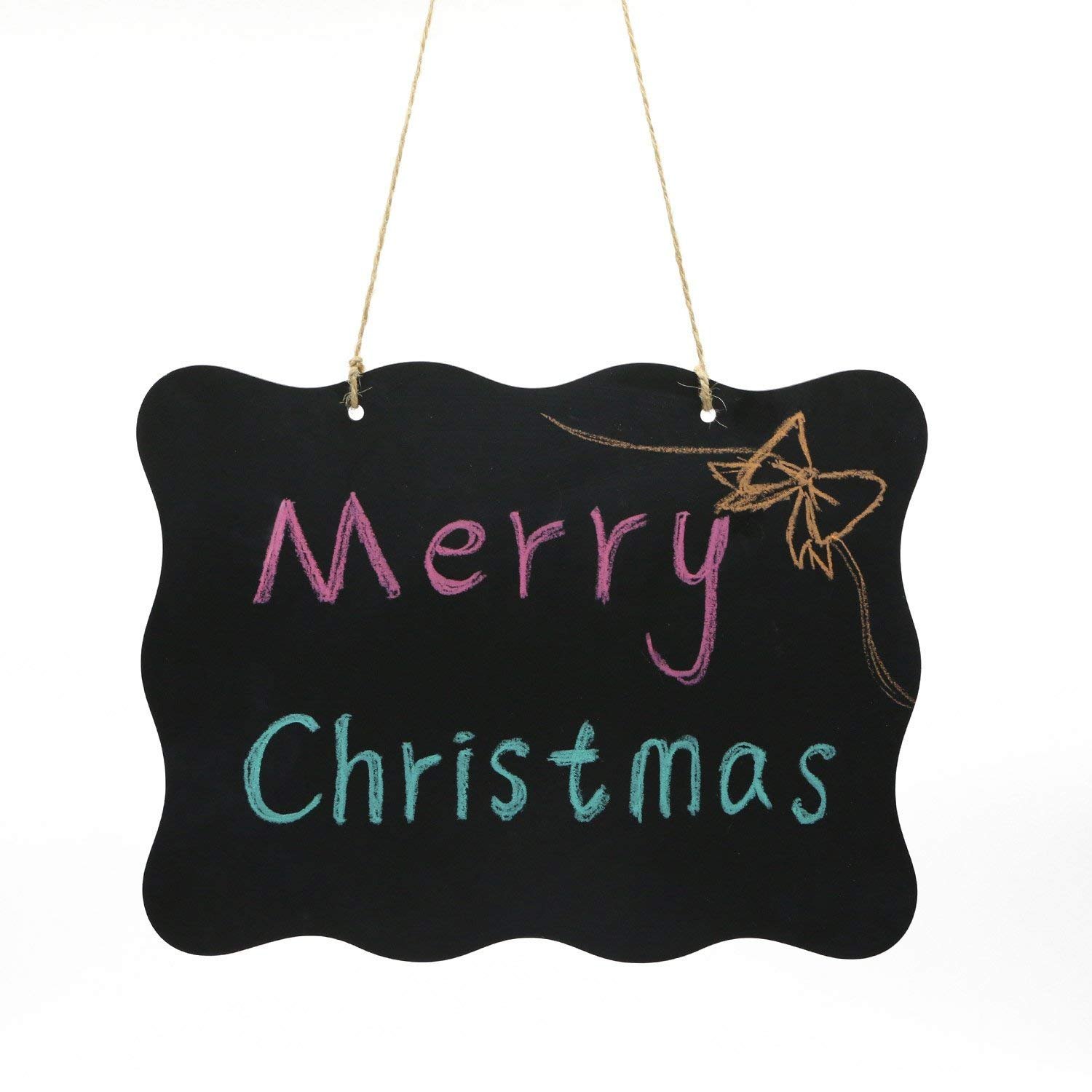 Hanging Chalk Board 2-Pack 8x10 Acrylic Chalkboard Signs With 9 Chalk ...