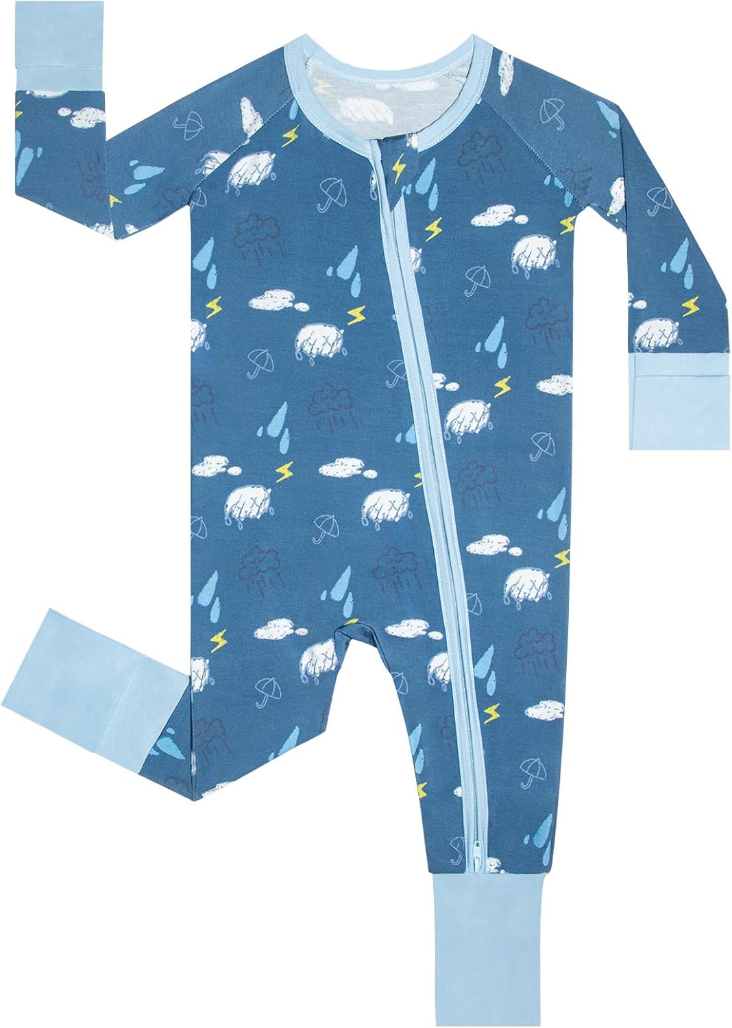 GUISBY Baby Boys' Pajamas Sleep N Play, Baby Clothes, Long Sleeve, Footless,Newborn-2T
