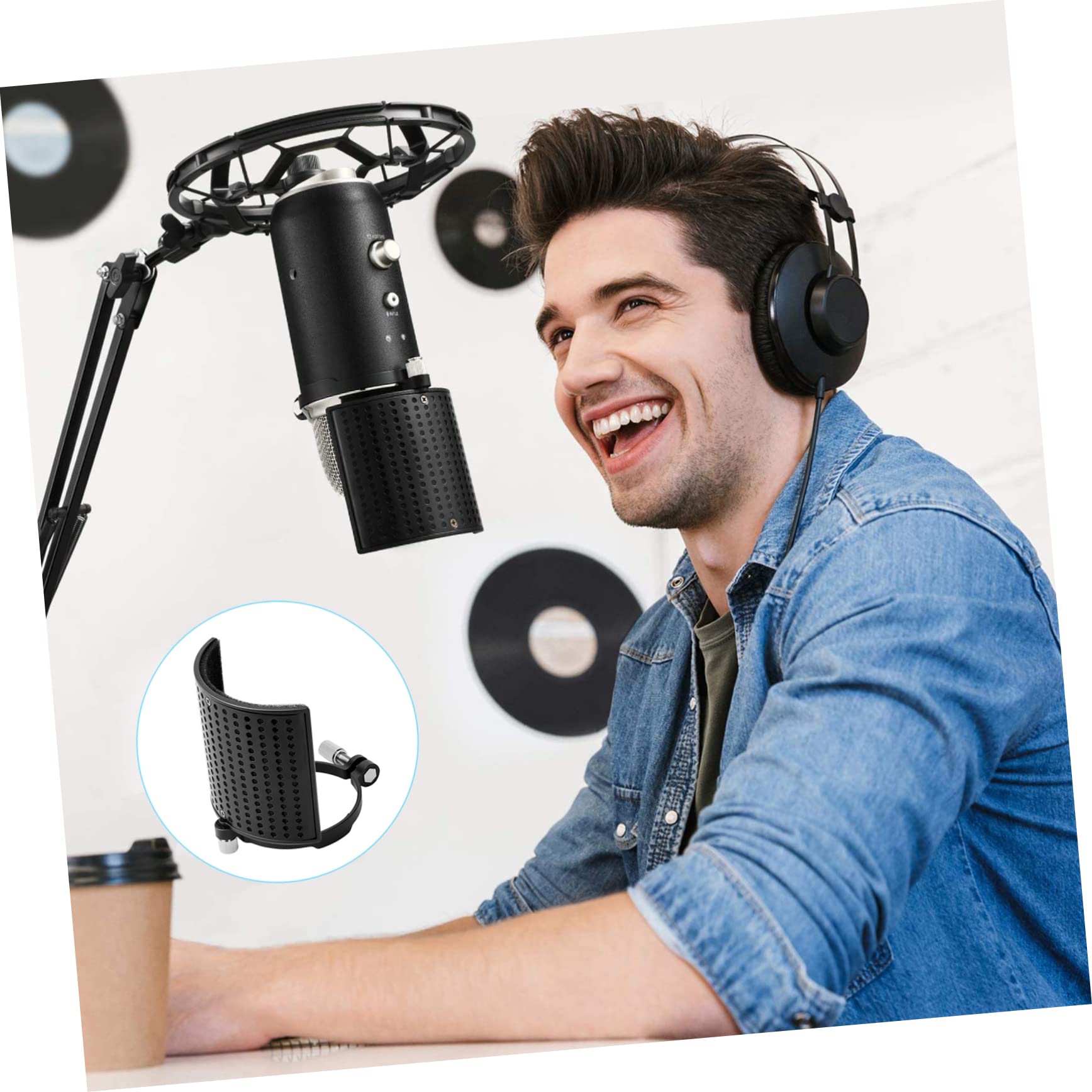 UPKOCH 3stücke U-förmiger Mikrofon Popschutz Langlebige Mikrofonabdeckung Zur Geräuschreduzierung Winddichte Lösung Für Studio Und Heimaufnahmen
