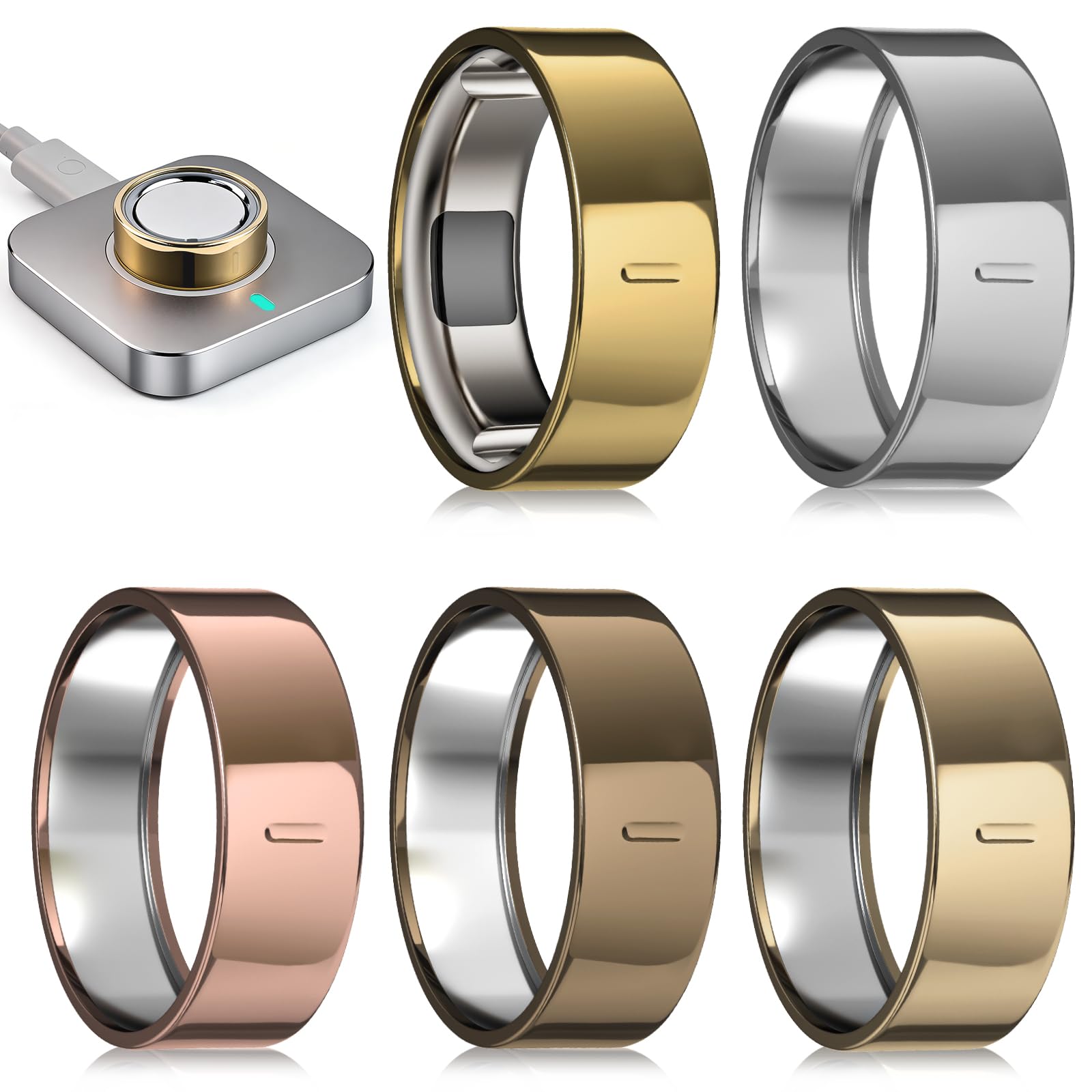 sylacor 5 Pack Ring Cover Compatible with Oura Ring Gen 4/Gen 3 Horizon Heritage, Anti-Scratch TPU Protector Accessories for Women Men, NOT for Oura Ring 4 Ceramic/Ring 5