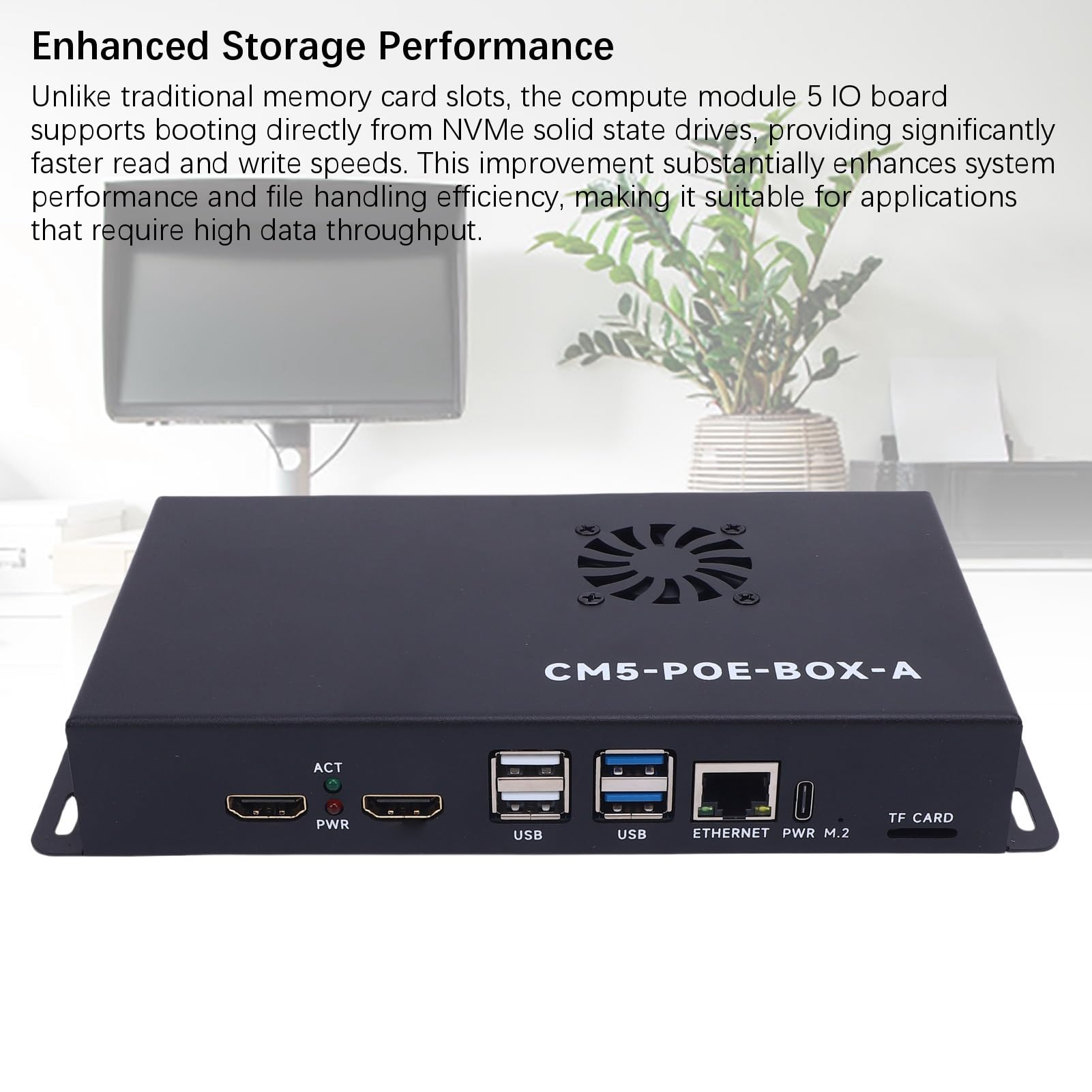 AMONIDA Modulo di Elaborazione Scheda di Espansione 5 PoE USB MIPI Ad Alte Prestazioni per Applicazioni IoT Lega di Alluminio con Guscio (Spina europea)