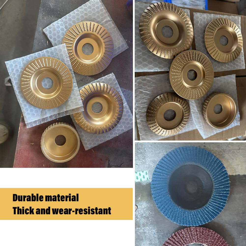 Talerze szlifierskie, zestaw 8 sztuk, 16 mm, tarcza polerska, tarcza do rzeźbienia w drewnie, krążki szlifierskie, tarcze szlifierskie, do drewna, szlifierki kątowe, tarcze tnące, szlifierka