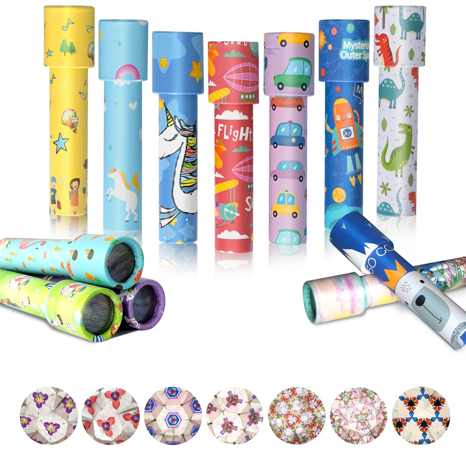 Goviox 12 Piezas Caleidoscopio, Caleidoscopios Clásicos, Juguete Caleidoscopio, Caleidoscopios para Niños, Caleidoscopio Mágico Giratorio, para Cumpleaños Infantiles, Navidad, Escuela(Color al Azar)