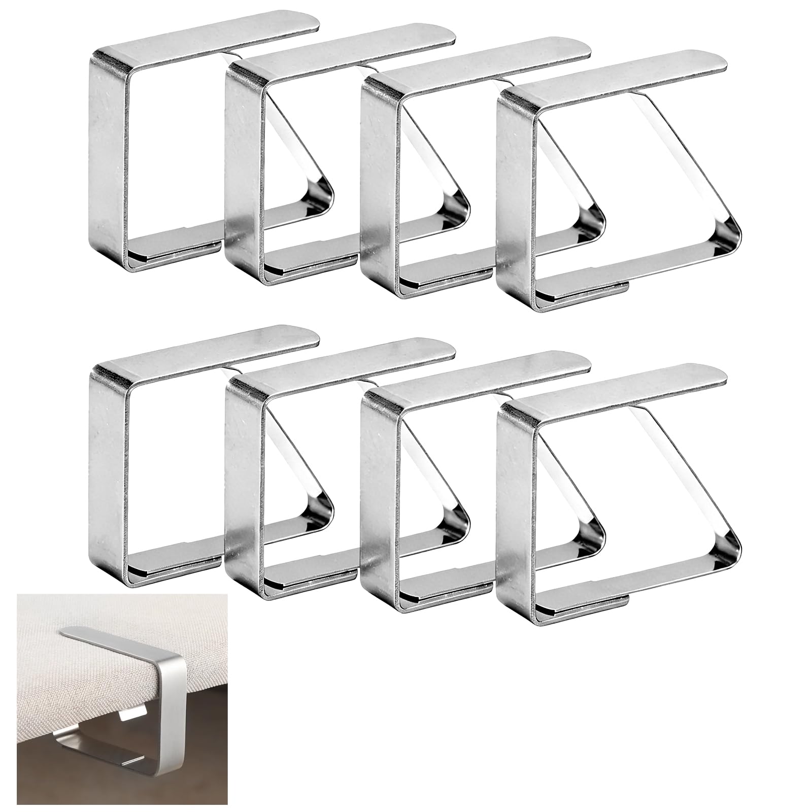 Pince Nappe Anti Pince 8 Clips Solides pour Tables 1-3 cm d'Épaisseur