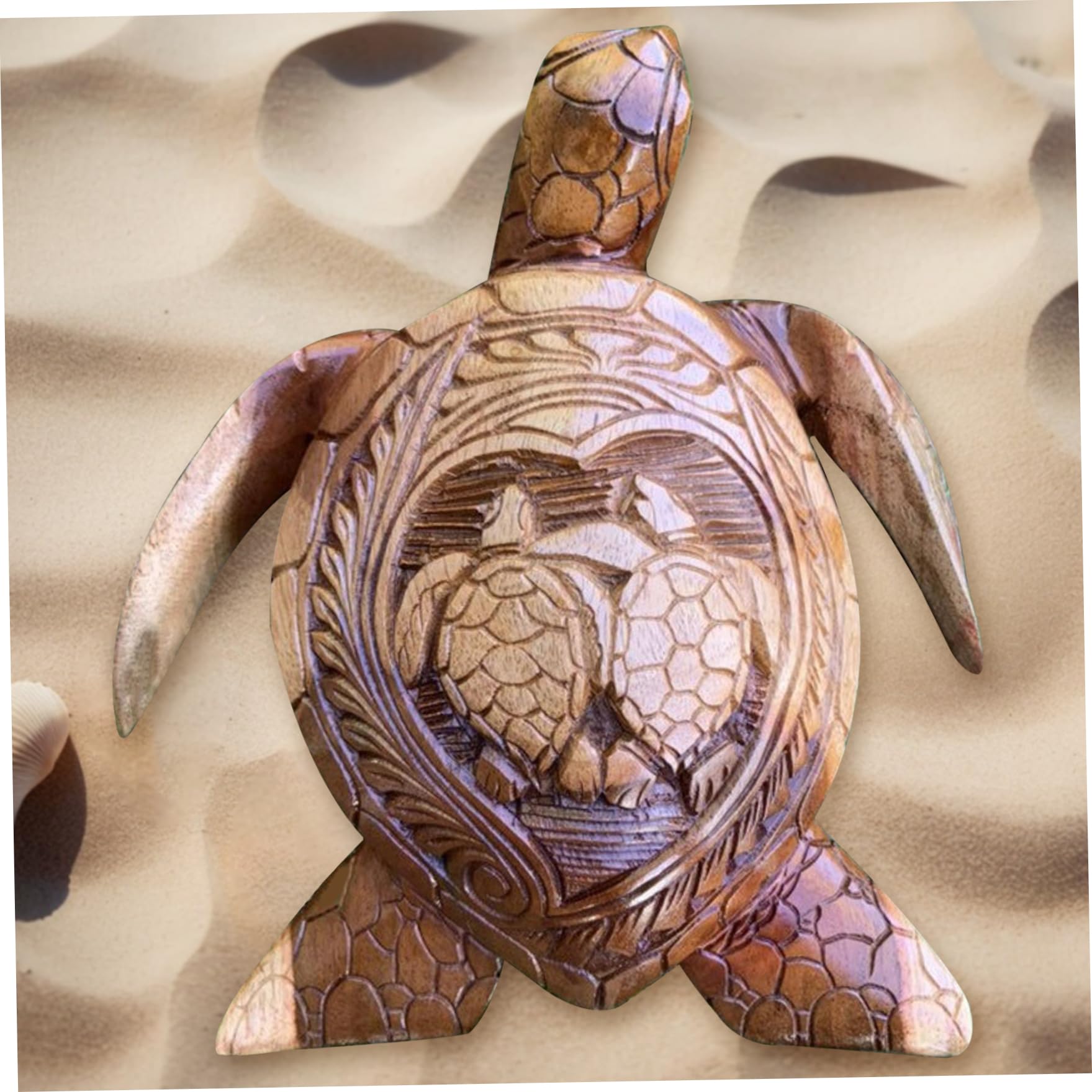Amazon.co.jp: Neroyaner 亀像 彫り リアルなウミガメ 置物 かわいい