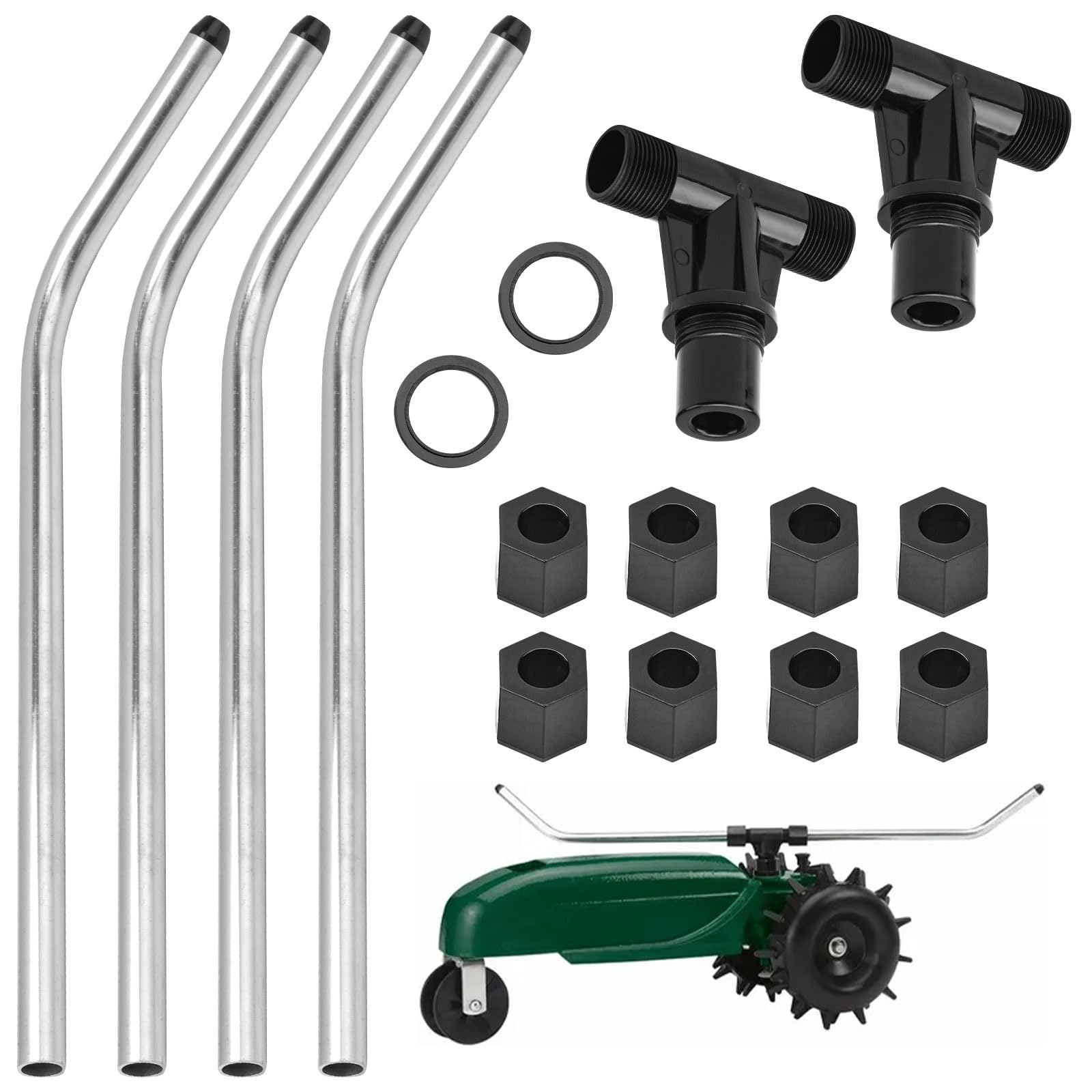YAQINGMY 2 Pack Traveling Sprinkler Arms & T Parts Tee Compatible with Ne-lson Or-bit Tractors for Lawn/Garden Watering (NOT Compatible with The Line of John D-eer Traveling Sprinklers)