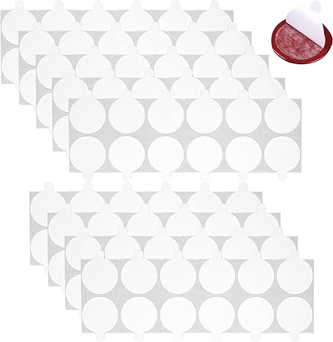 LSYGXYZ Puntos adhesivos de doble cara para sello de cera, 108 piezas de calcomanías de sellado de cera de 1 pulgada, parte trasera adhesiva redonda