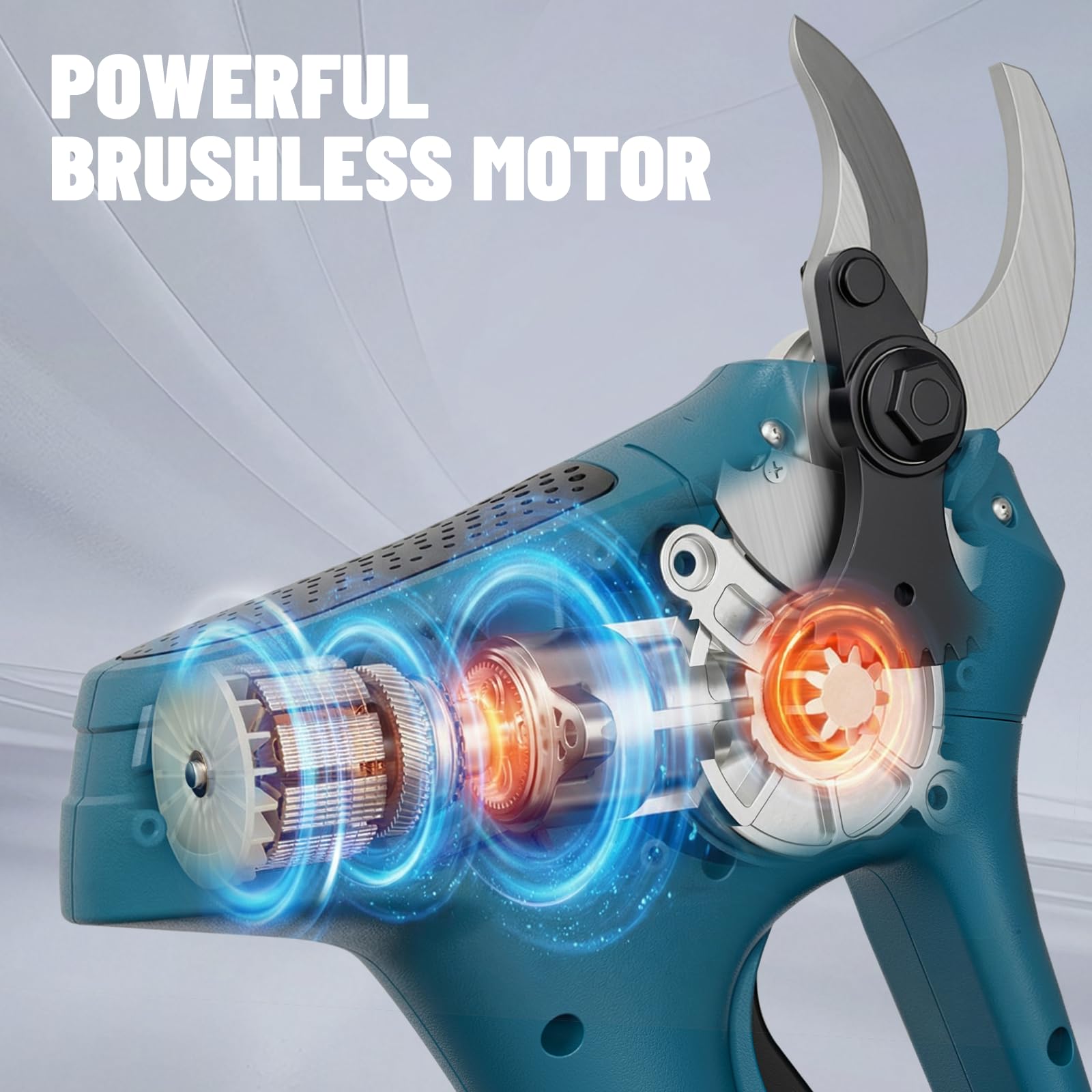 Akku-Astschere für Makita-18V-Batterie, Elektrische Gartenschere mit 30mm SK5 Verchromter High-Carbon-Stahl Klinge und LCD Anzeige (ohne Batterie)